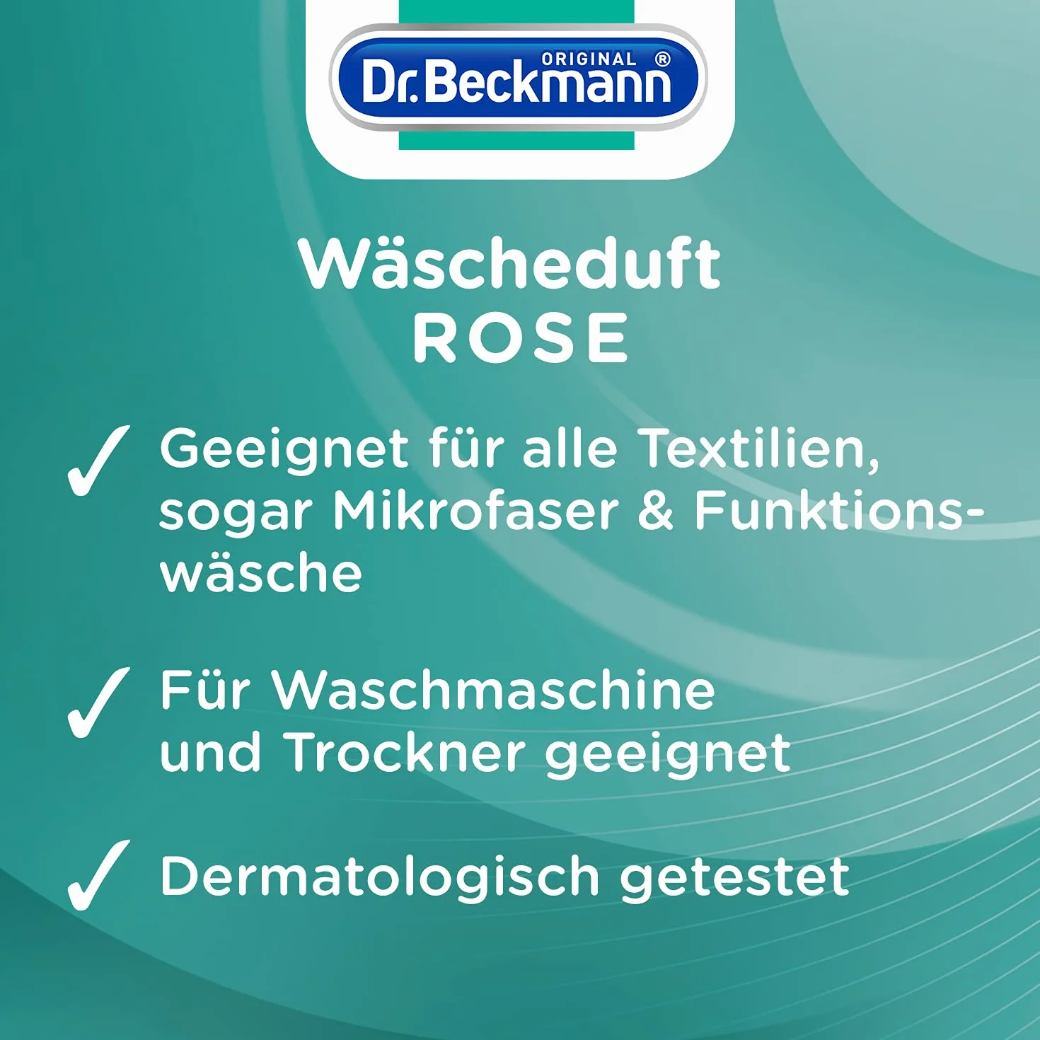 Dr. Beckmann Zapach do prania Rose | świeży i długotrwały | bez płynu do płukania | 3 x 250 ml
