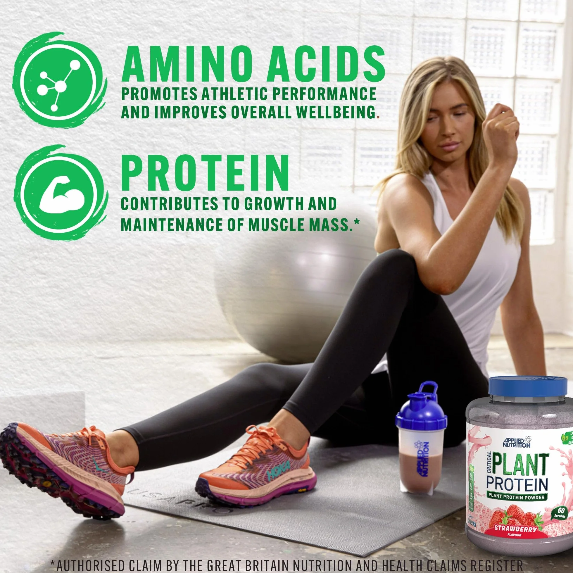 Applied Nutrition Critical Plant Protein, Strawberry - 1800g