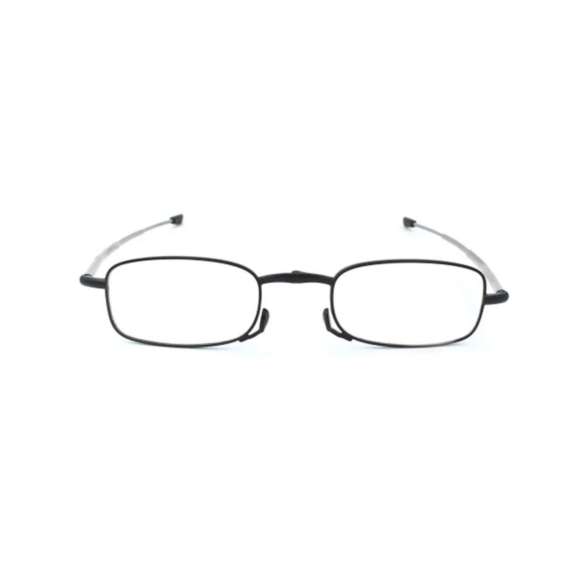 KoKoBin Składane okulary do czytania ze stali nierdzewnej mini antyrefleksyjne pomoc w czytaniu dla kobiet i mężczyzn, z twardym etui