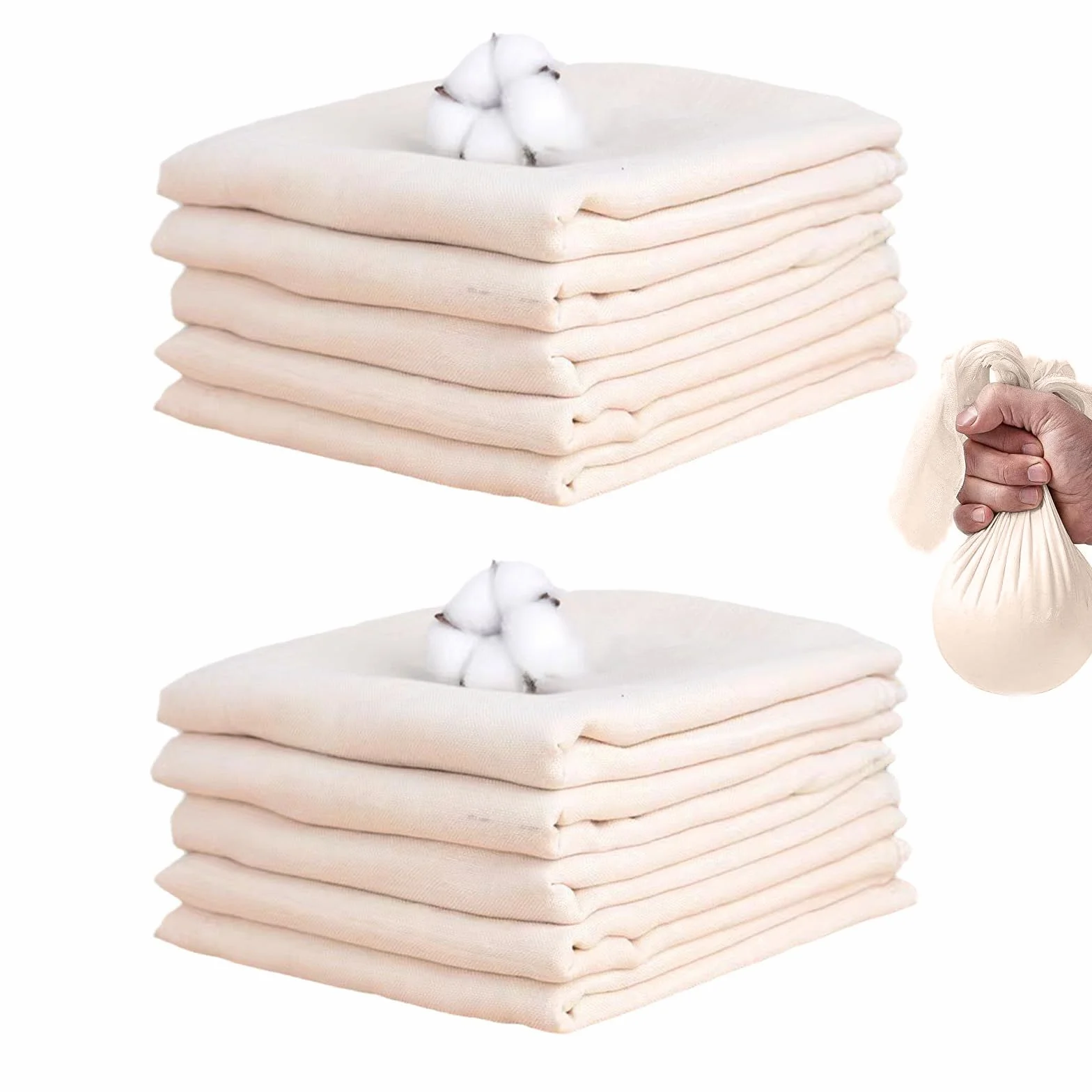 Ręczniki do sera 50 x 50 cm czysta bawełna 100 wielokrotnego użytku niewybielane 10 sztuk