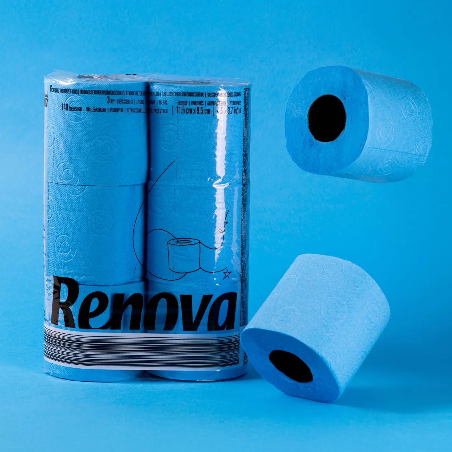 Renova Blue Toilet Paper 6 rolek