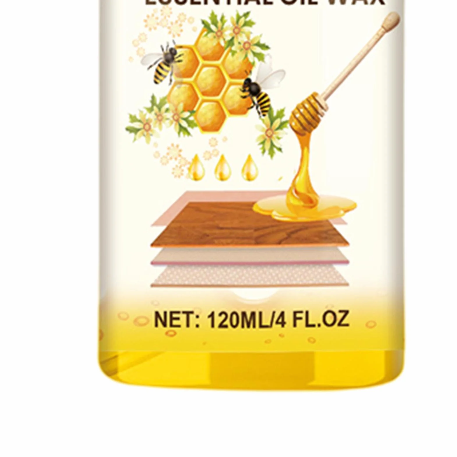 Beeswax Furniture Restorer - Multifunctional Wood Cleaner Spray with Sponge and Towel for Surfaces Care | 120ml Polishing Treatmented for Floor Tables Chairs Living Room Indoor Home Maintenance