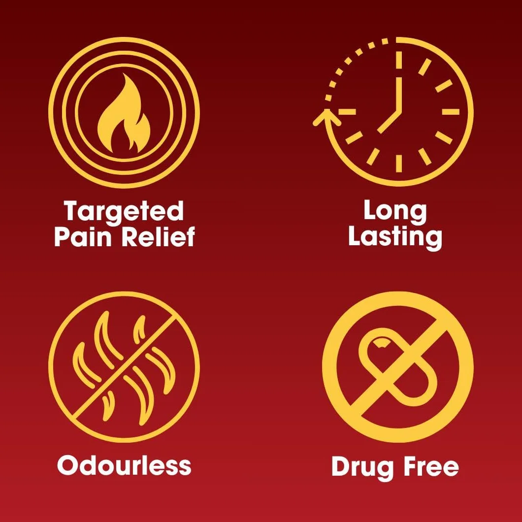 Deep Heat Pain Relief plastry rozgrzewające, 4 sztuki, 1 opakowanie