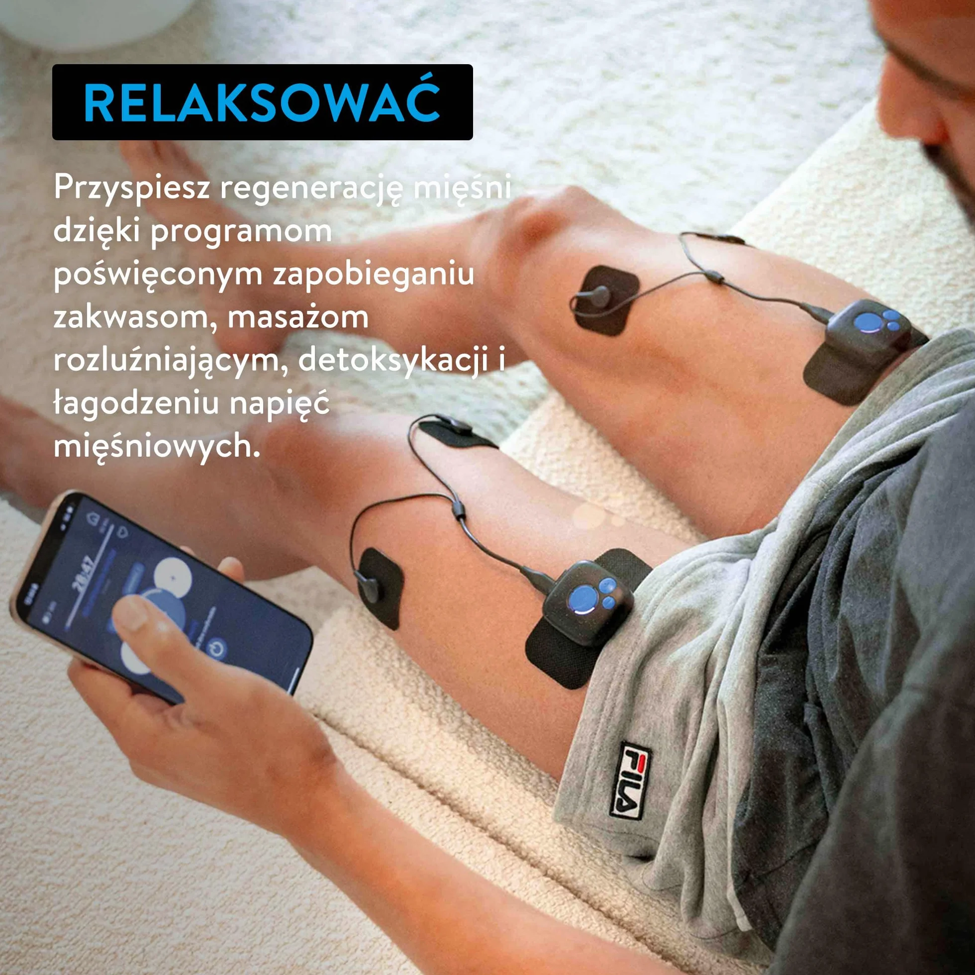 Bluetens Duo Sport 2 Bezprzewodowy Elektrostymulator EMS, Elektrostymulacja Mięśni i Łagodzenie Bólu
