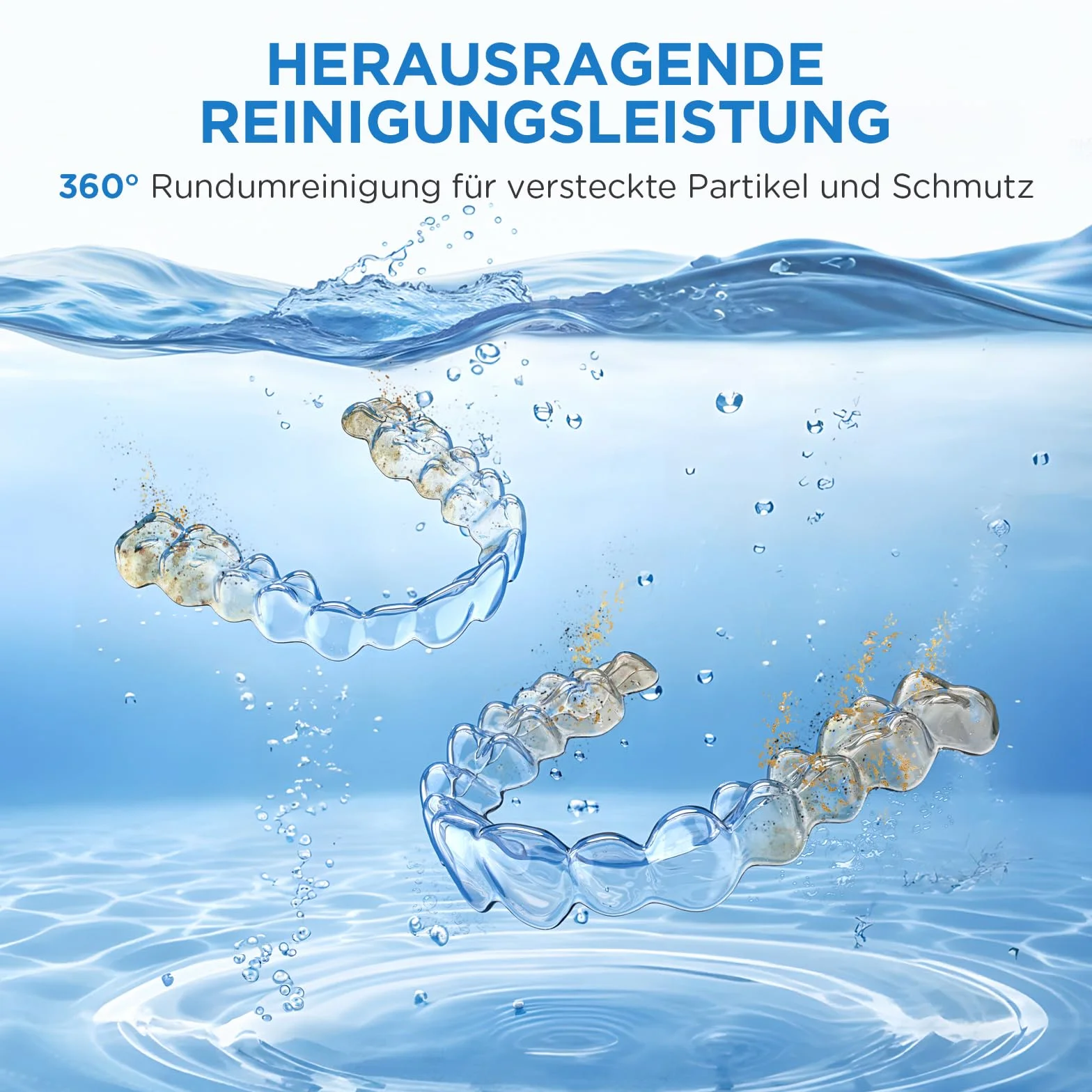 Urządzenie do czyszczenia ultradźwiękowego 45000 Hz, ultradźwiękowy środek czyszczący UV 200 ml Dental Pod - ultradźwiękowy środek czyszczący do protez zębowych, aparatów ortodontycznych,