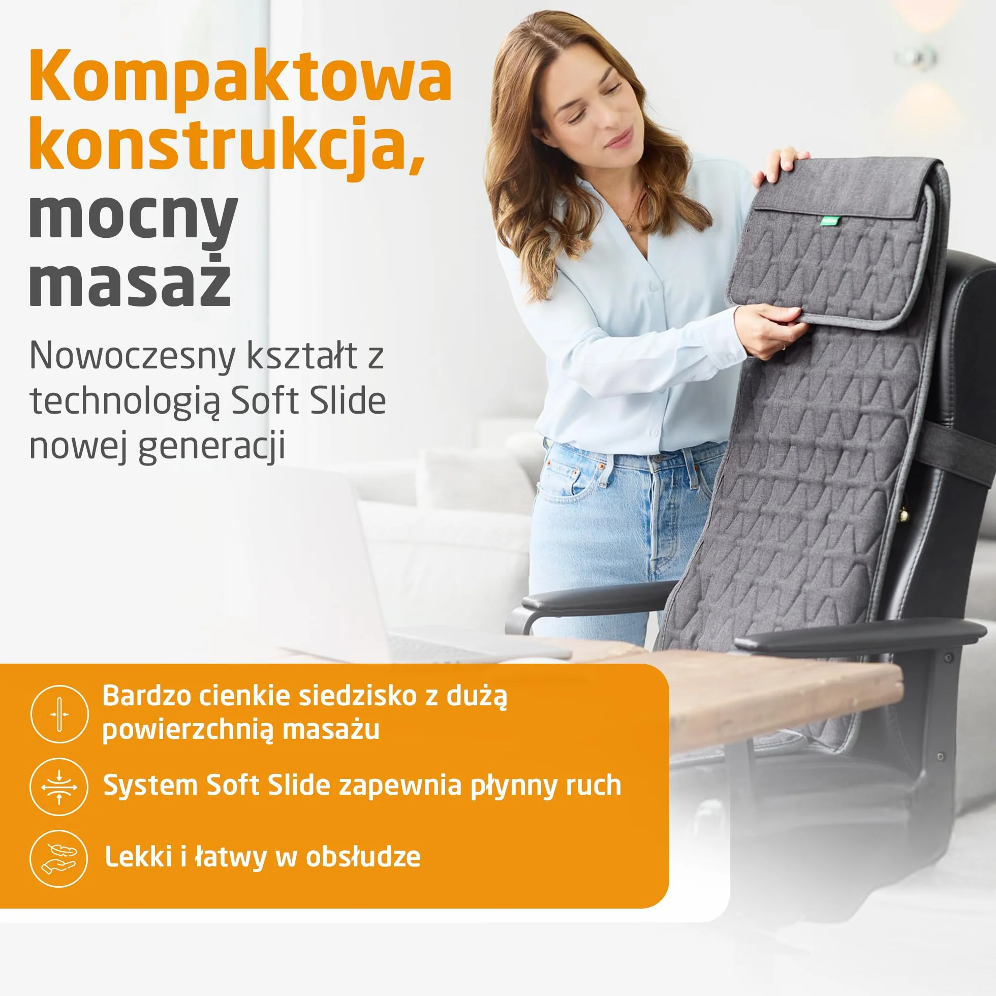 medisana MC 700 Shiatsu siedziska do masażu, masażer do pleców, szyi i ramion, wyjątkowo cienka i lekka mata do masażu z dużą powierzchnią masażu i funkcją ogrzewania