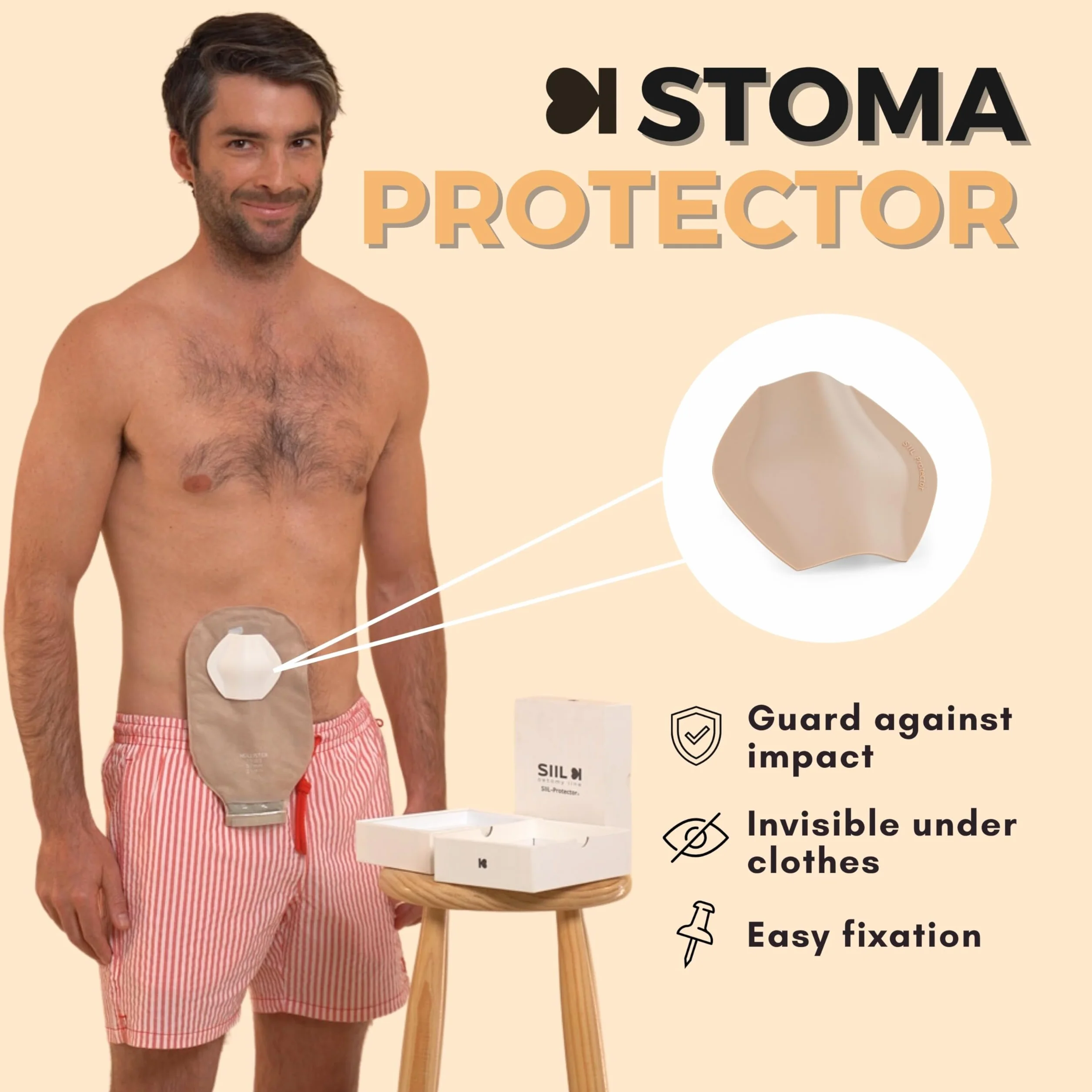 SIIL Pasek stomijny niebieski + osłona stomii Torba stomijna Pokrowce na torebki ileostomijne i kolostomijne Wytrzymałe VELCRO NIEBIESKI