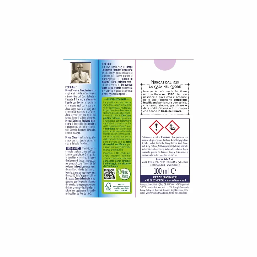 Nuncas Drops Classic pranie - 100 ml