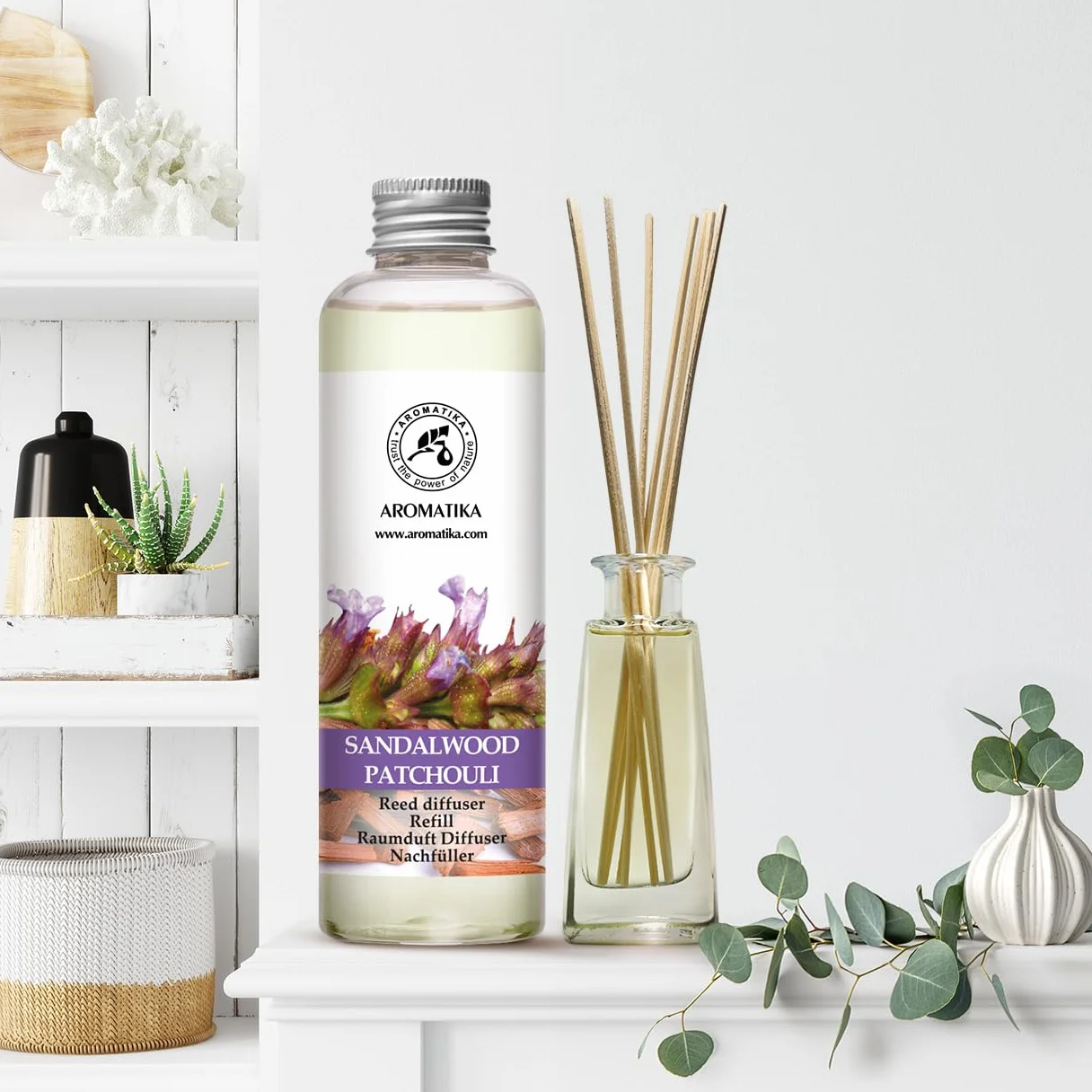 Butelka uzupełniająca do dyfuzora drzewo sandałowe paczula 200 ml odświeżacz powietrza