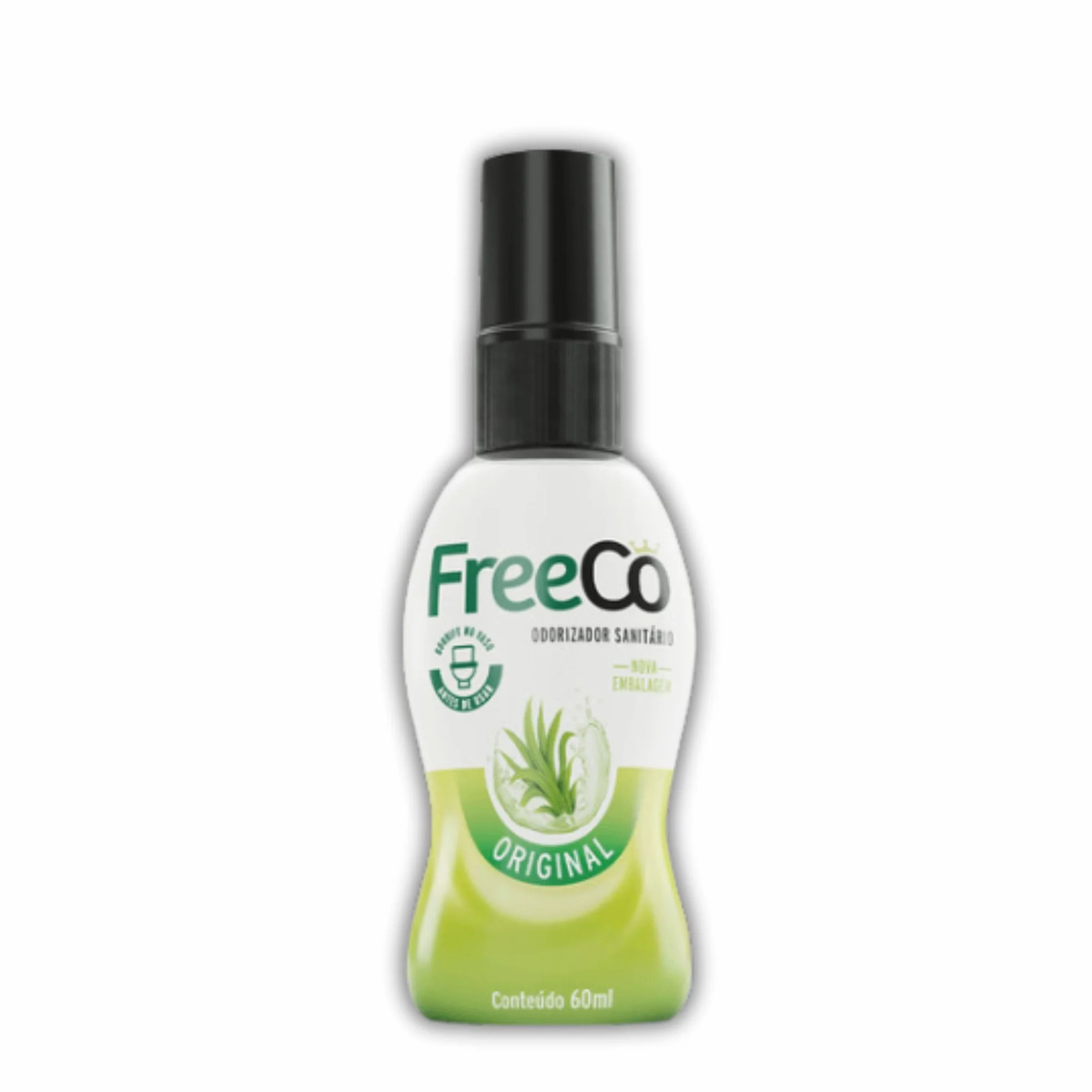 Freeco Spray do WC Przed Użyciem | Blokuje zapach, z Olejkami Eterycznymi | Idealny do Domu, Biura i w Podróży | Opakowanie 1x60ml, Oryginalny Zapach Cytrusowy