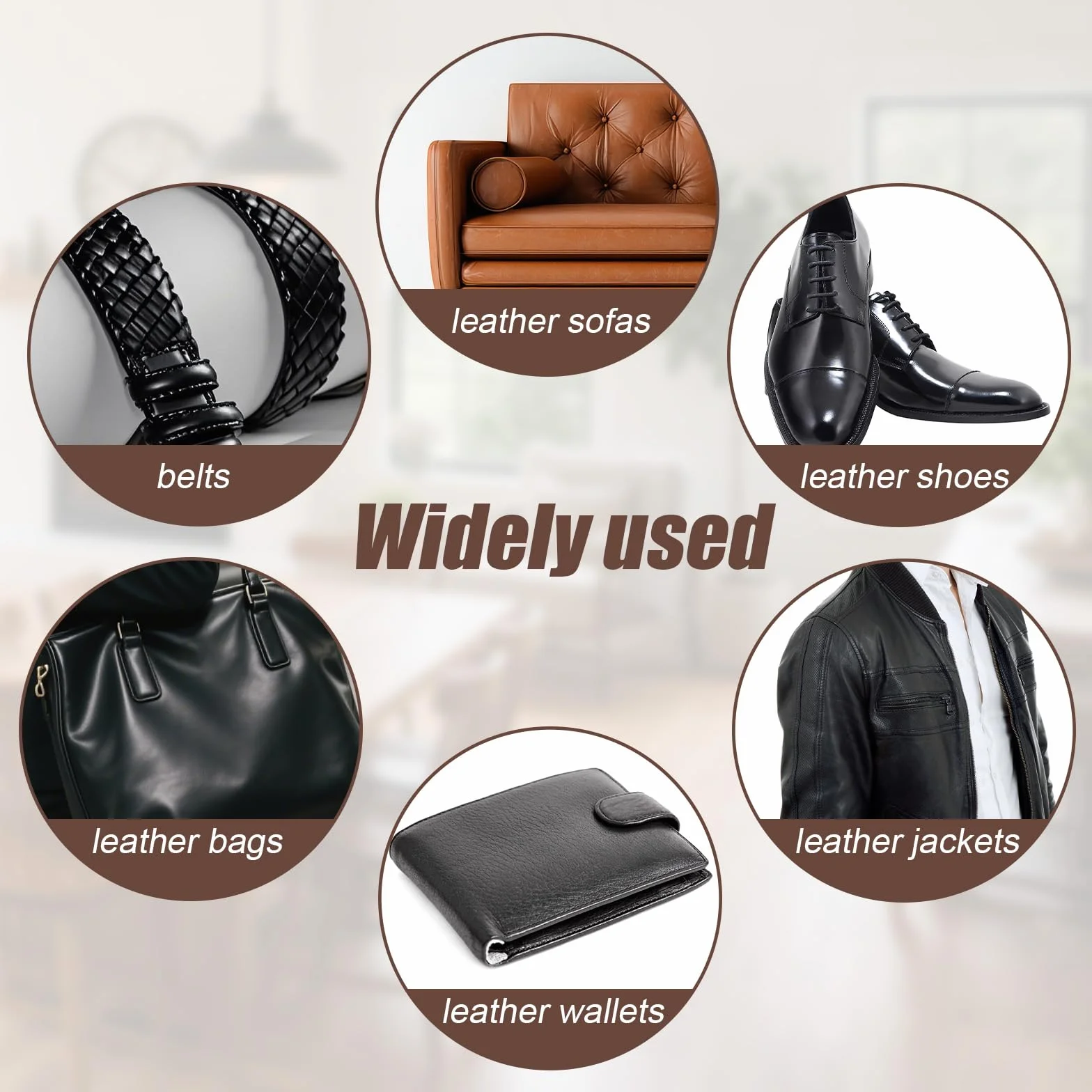 2szt Szczotki do Mebli, 2 Style Szczotka Pielęgnacji Skóry i Drewna z Miękkim Włosiem Ergonomiczny Uchwyt Aplikator Wosku Meblowego do Wnętrz Samochodowych i Domowych Środków Czystości