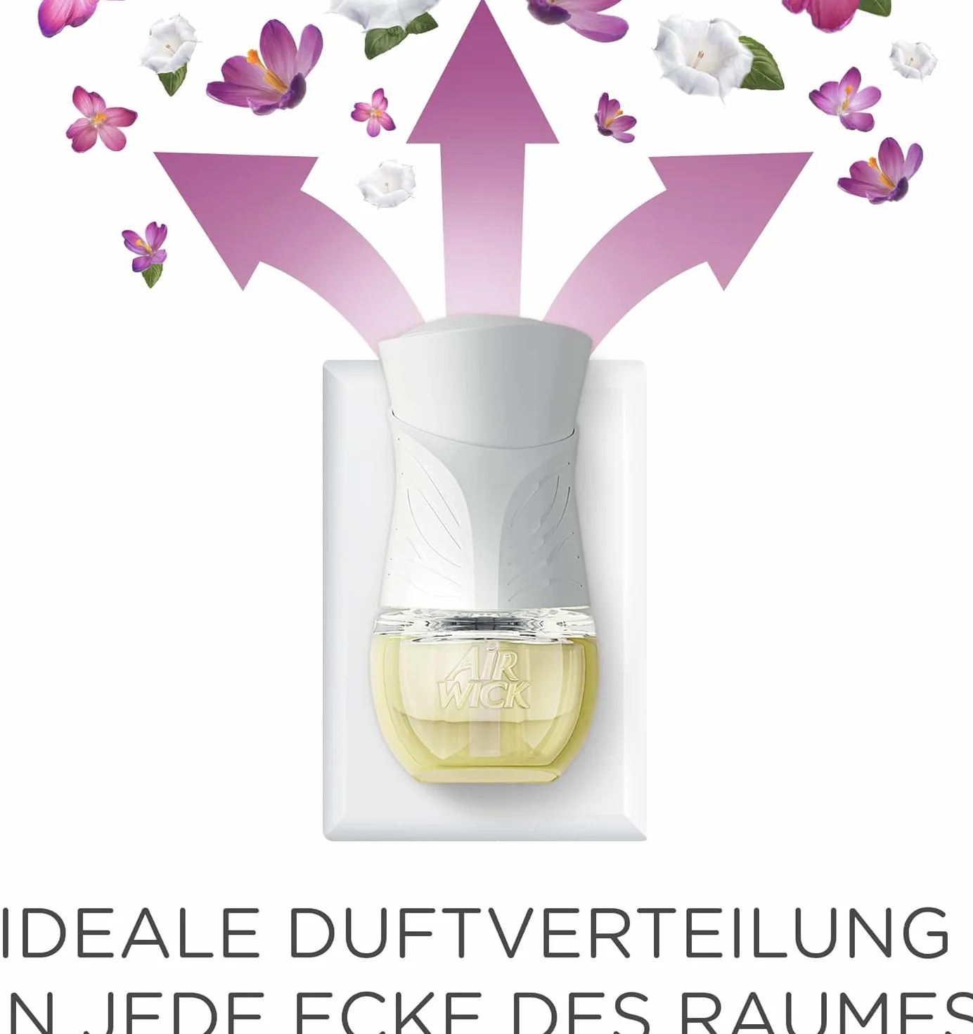 Air Wick Jedwab i świeżość lilii – Velvet Satin und Night Lily – opakowanie uzupełniające do elektrycznych odświeżaczy powietrza, 6 x 19 ml