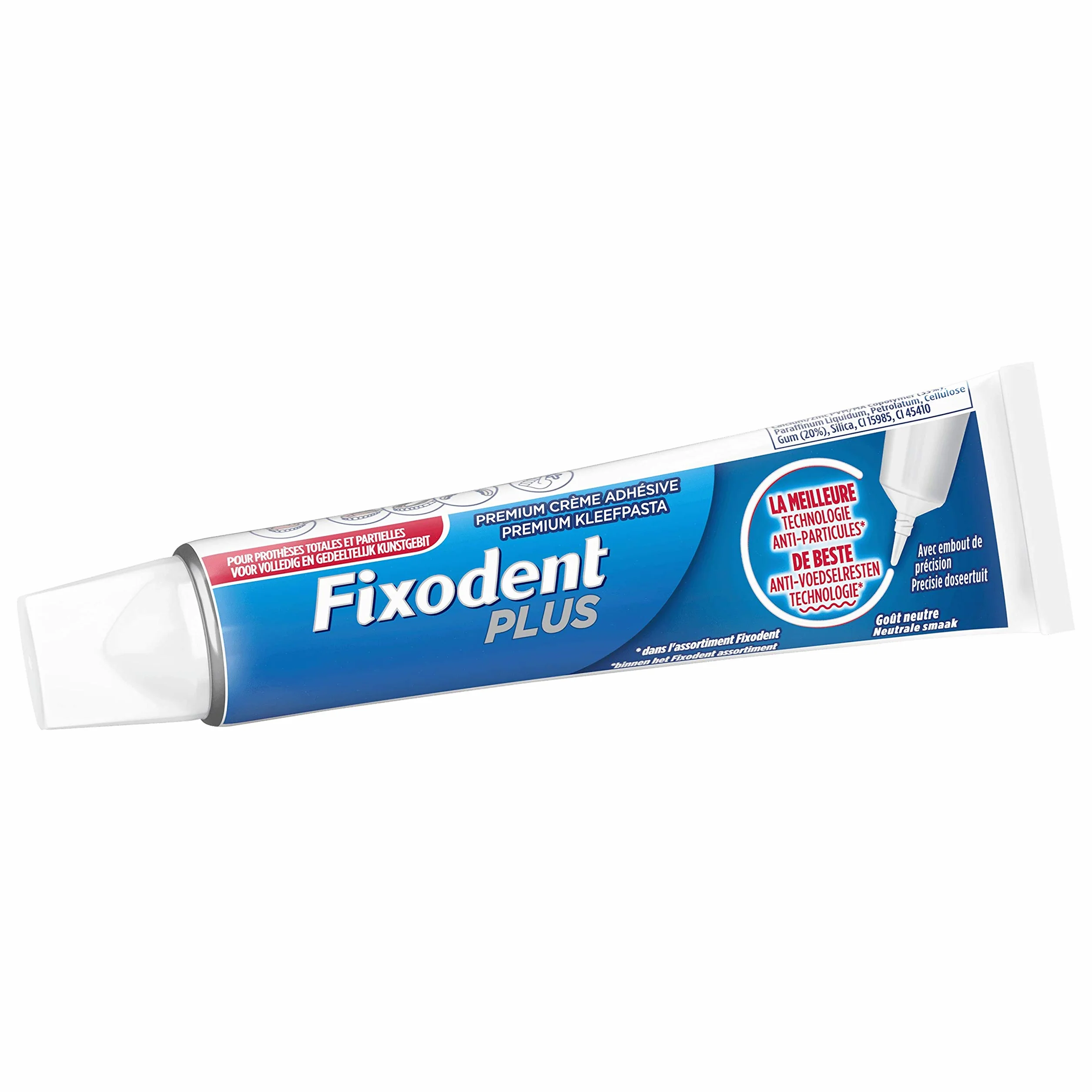 Fixodent Plus - Pasta klejąca, Pozostałość Anti-Food - 40 ml