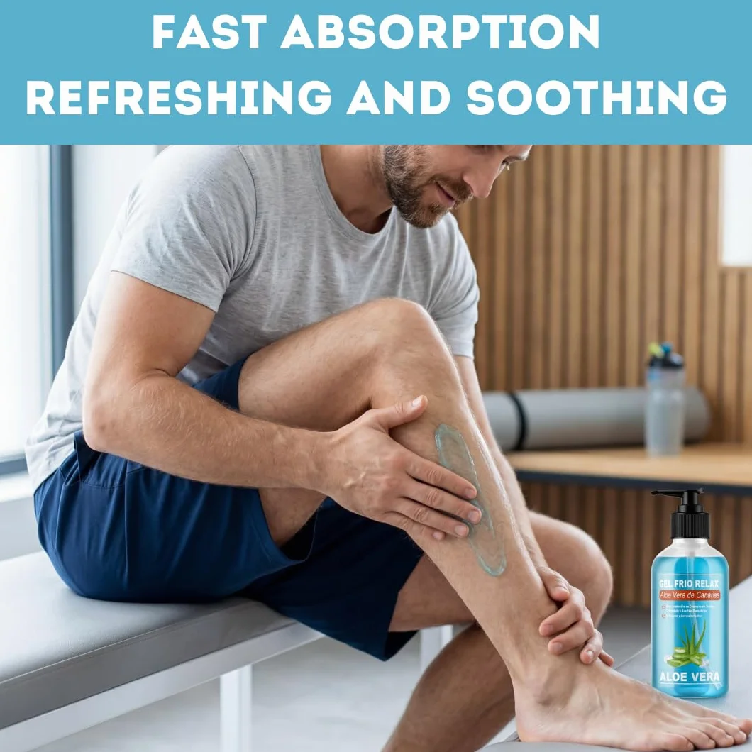 BIO ALOE VERA DE CANARIAS COLD GEL - Z ekstraktem z arniki i nagietka. Działa odświeżająco i uspokajająco, łagodzi zmęczone nogi, pobudza krążenie. Naturalne nawilżenie.