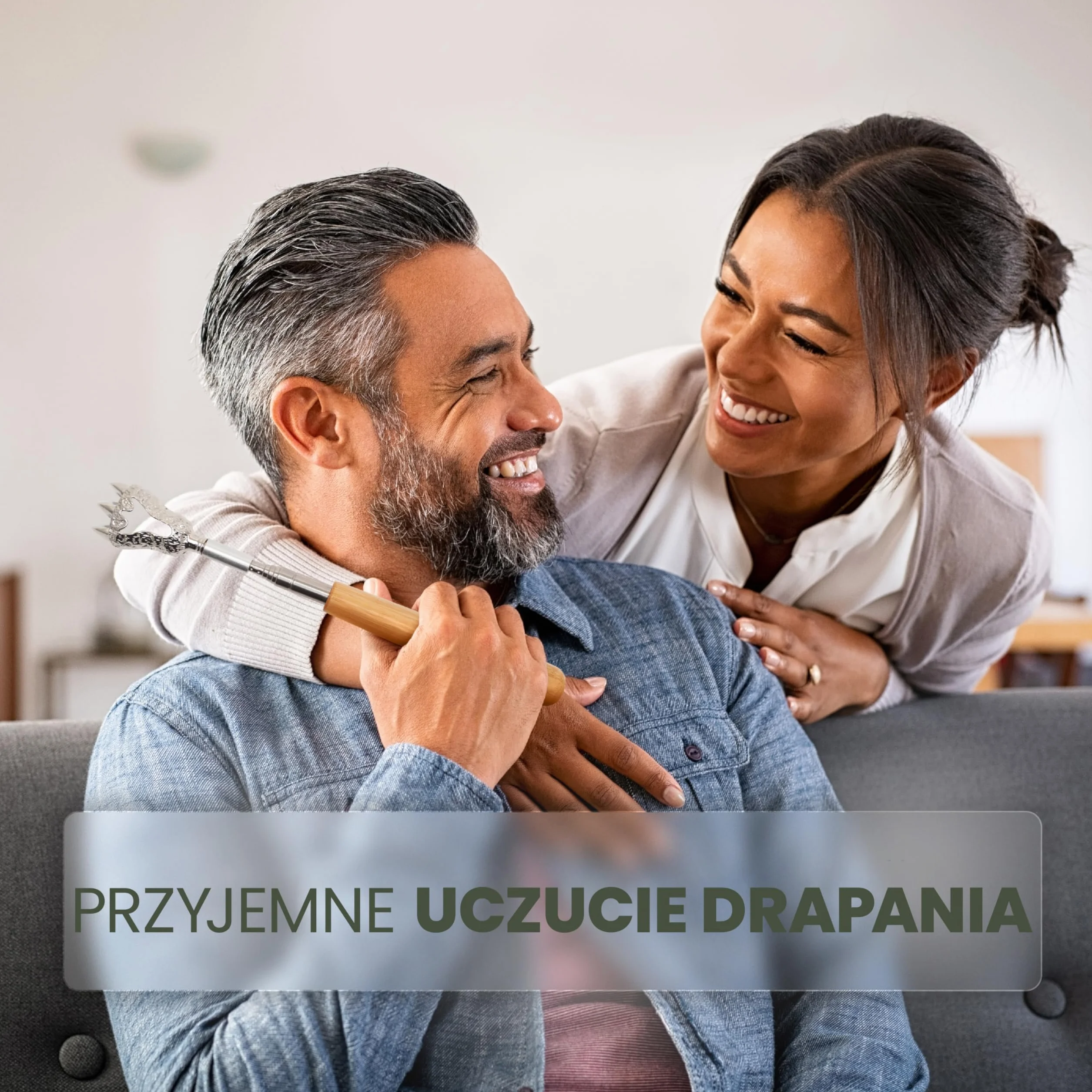 BAMBUA Zgarniacz do pleców z teleskopem - [W zestawie 5 końcówek] Uchwyt bambusowy - Dla przyjemnego uczucia drapania - Zestaw premium ze stali nierdzewnej do drapania pleców - Idealny na prezent