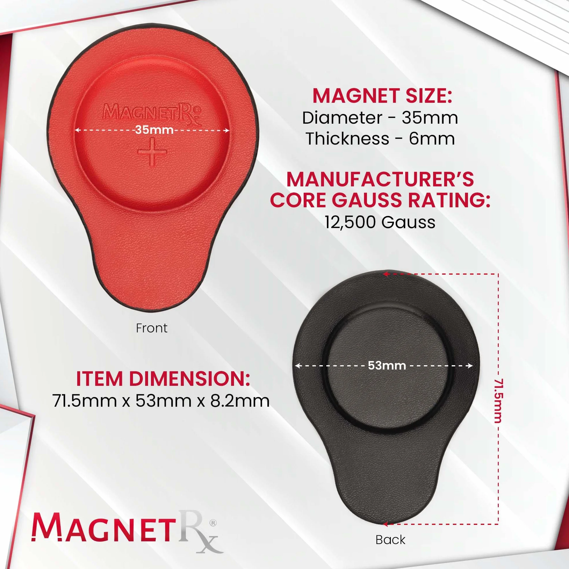 MagnetRX Zestaw magnesów biomagnetycznych – neodymowe magnesy biomagnetyzmu (2 sztuki)