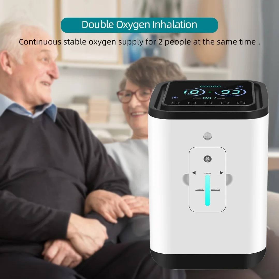 Koncentrator tlenu 93% czystości 1-7 l/min 45 dB z funkcją rozpylania