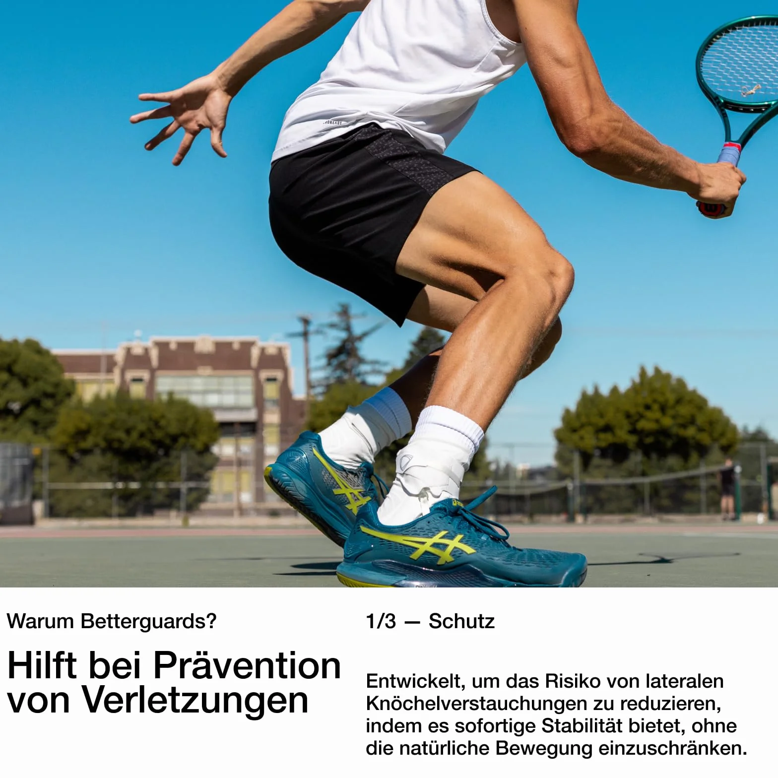 BETTERGUARDS 3.0 Bandaż na Kostkę XXL Lewy Biały – Ochrona Sportowa
