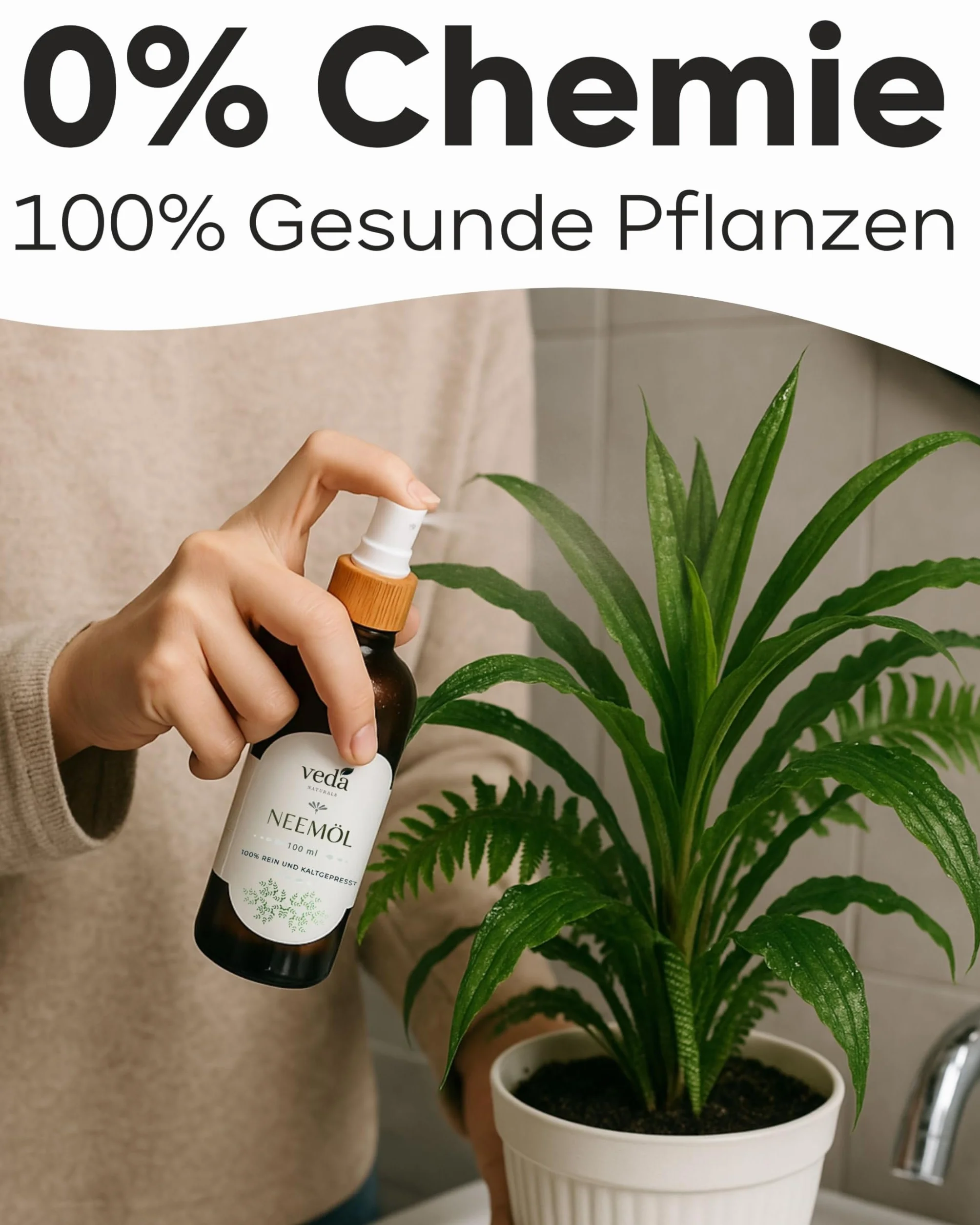 Olejek z miodli indyjskiej (100 ml) tłoczony na zimno z Indii Ayurveda | z pompą natryskową | nie zawiera barwników i konserwantów | naturalna pielęgnacja przeciw komarom płaczkowatym |