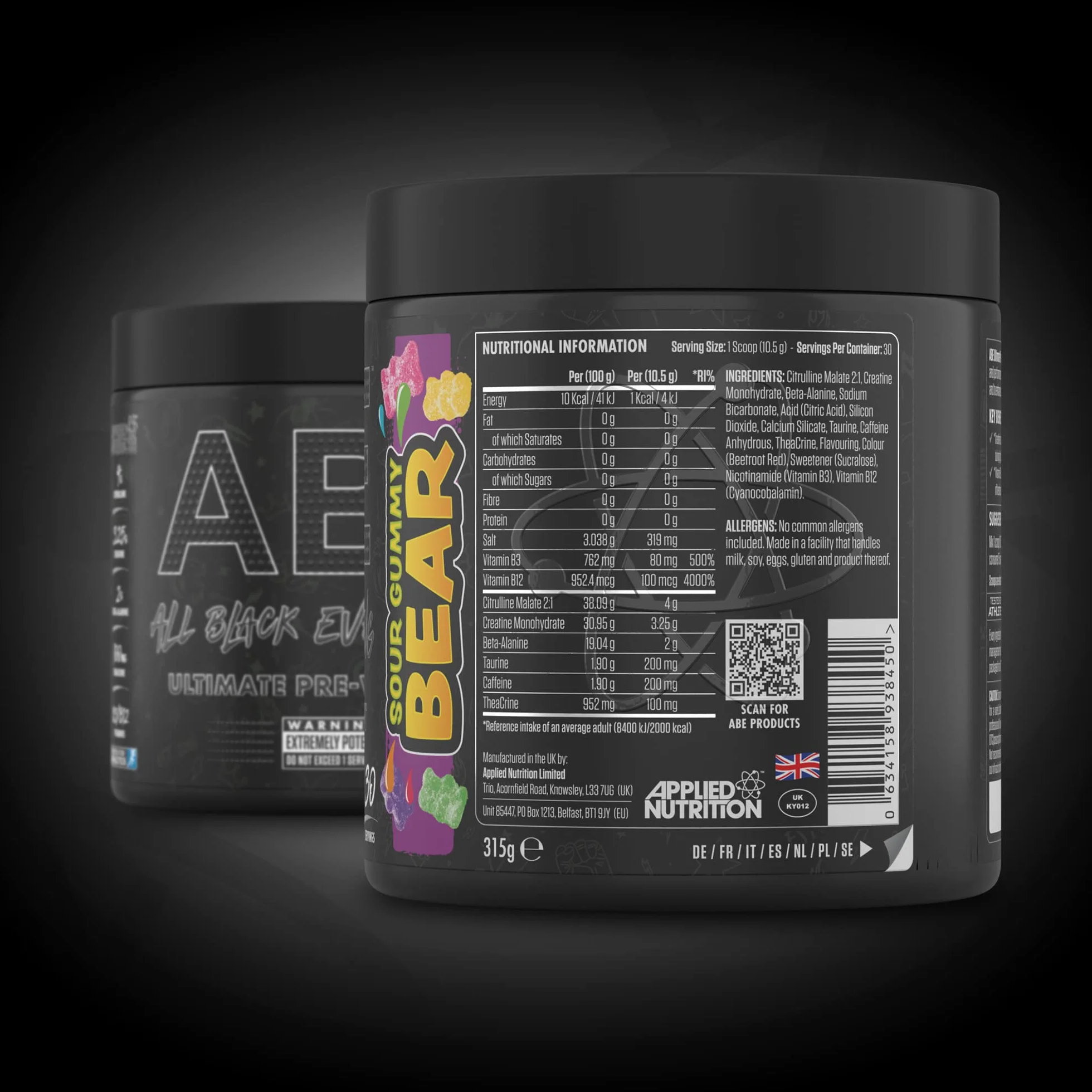 Applied Nutrition A.B.E 315G Orsetto Gommoso Sour