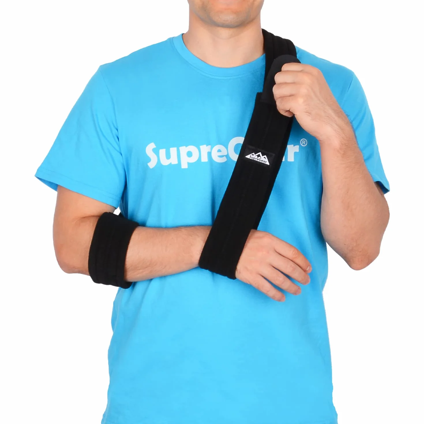 supregear chusta na ramię, regulowana szyna immobilizerowa rotatorów, lekka klapka na ramię z rannym ramieniem, złamana kość, lewe i prawe ramię dla mężczyzn i kobiet