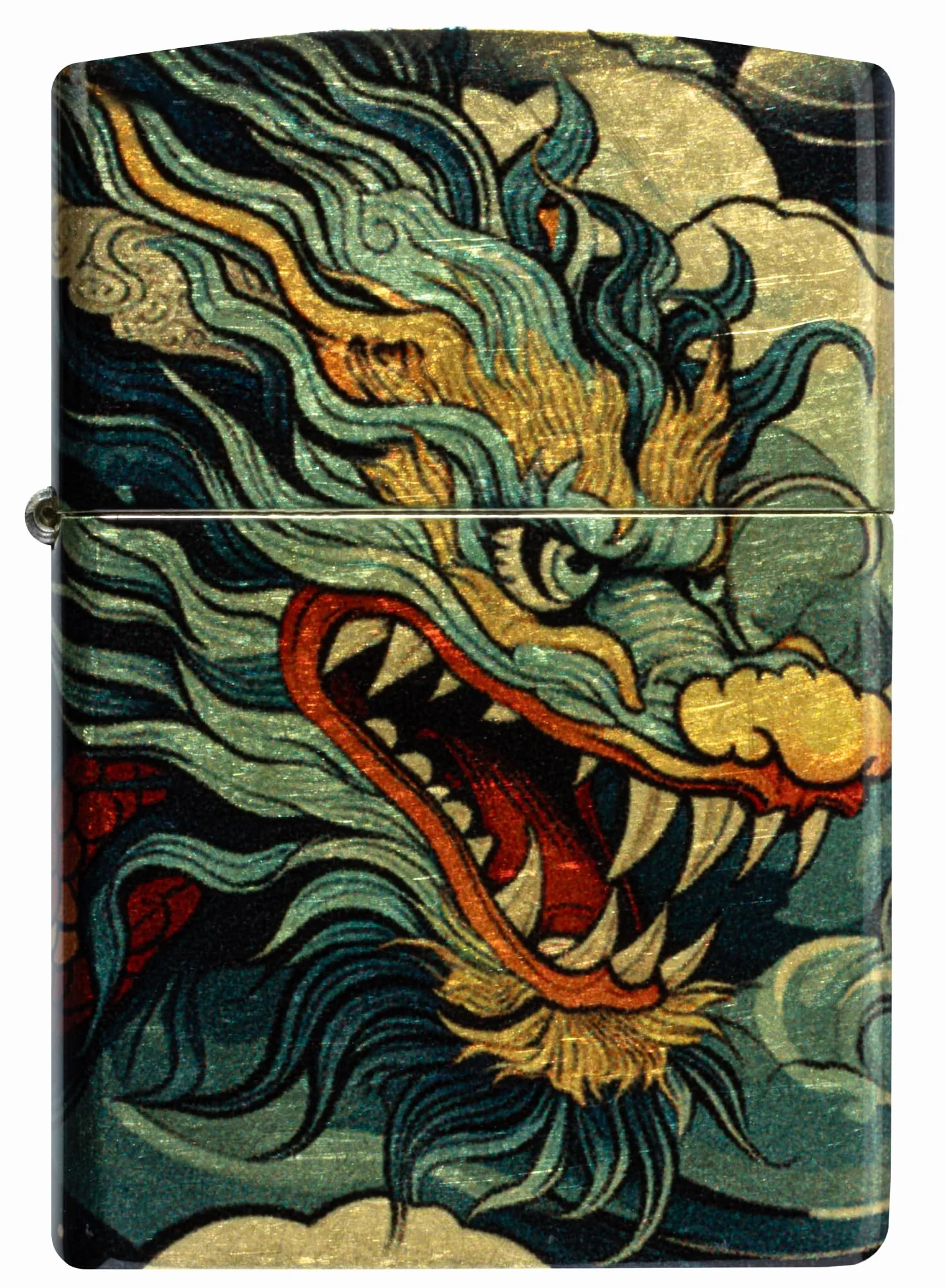 Zippo Colourful Dragon Zapalniczka Sztormowa Wielokrotnego Użytku Wiatroodporna Postarzany Mosiądz 540°