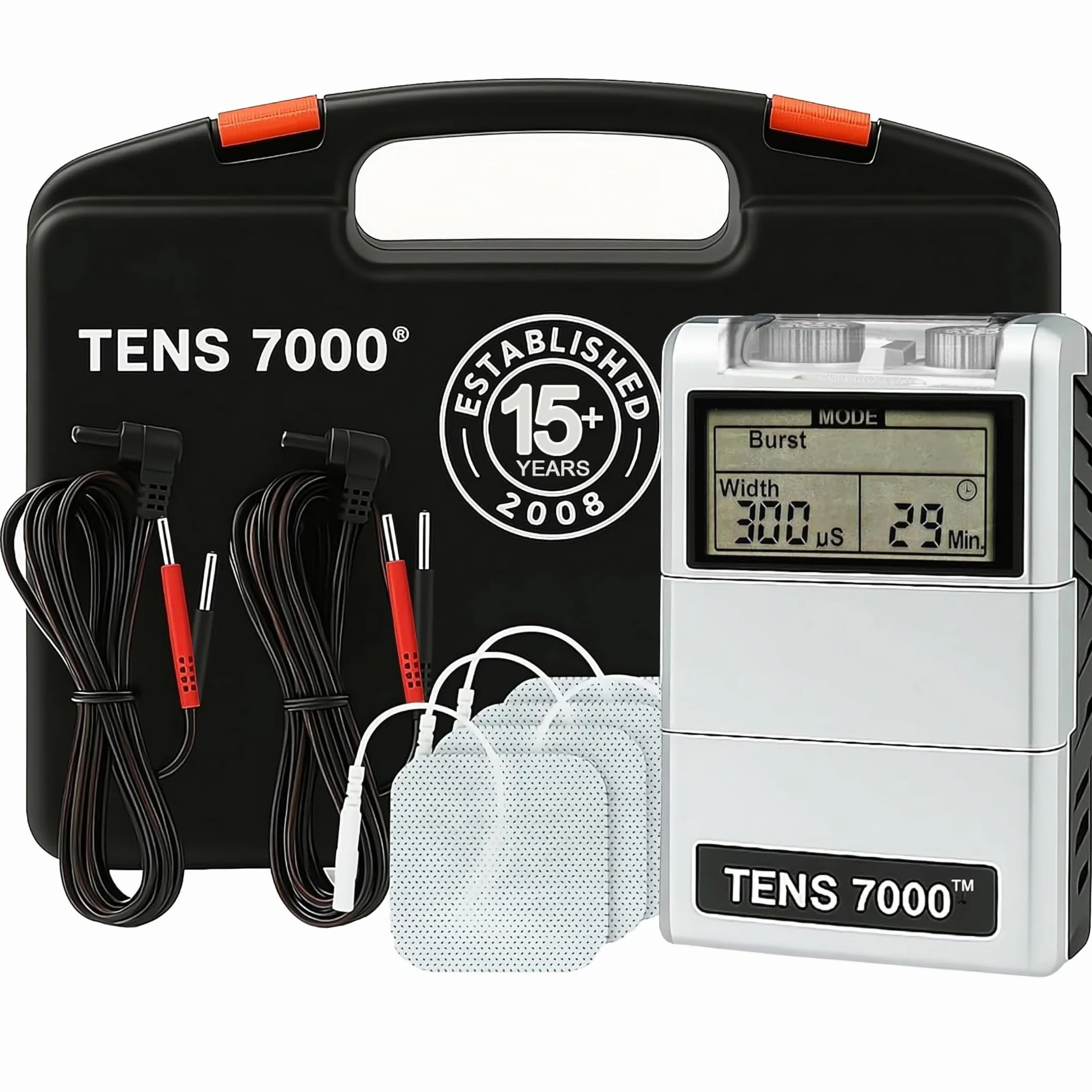 Tens 7000 2nd Edition Estimulador Muscular Digital Electroestimulación Transcutánea con Accesorios