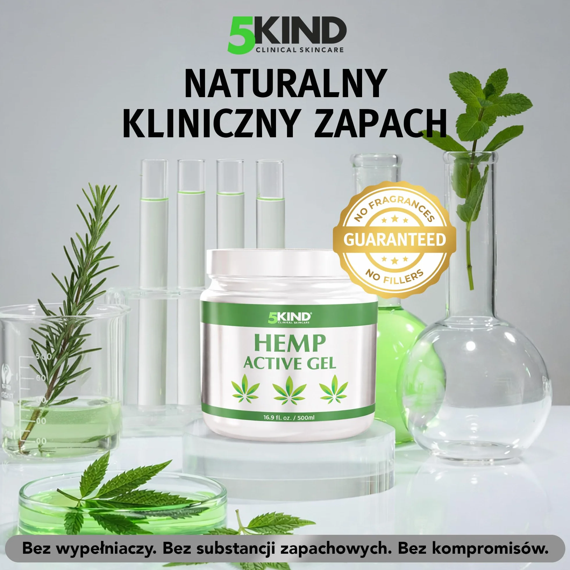 Aktywny żel konopny do mięśni i stawów 500 ml – uspokajająca formuła z olejkiem konopi