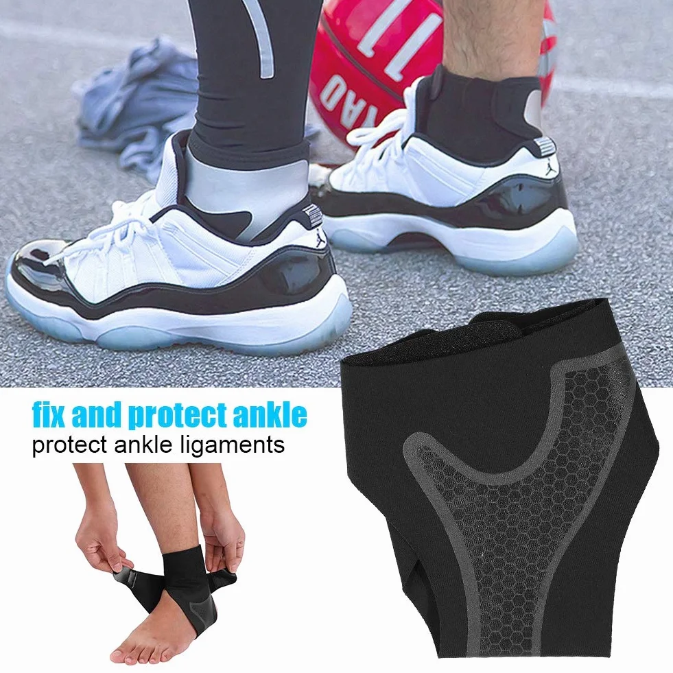 Knöchelbandage Atmungsaktives Neopren Fuß-Bandage Einstellbar Fußgelenkstütze Hilft Verstauchungen zu verhindern, Sprunggelenkbandage für Damen, Herren, Kinder(S-1 Paar)