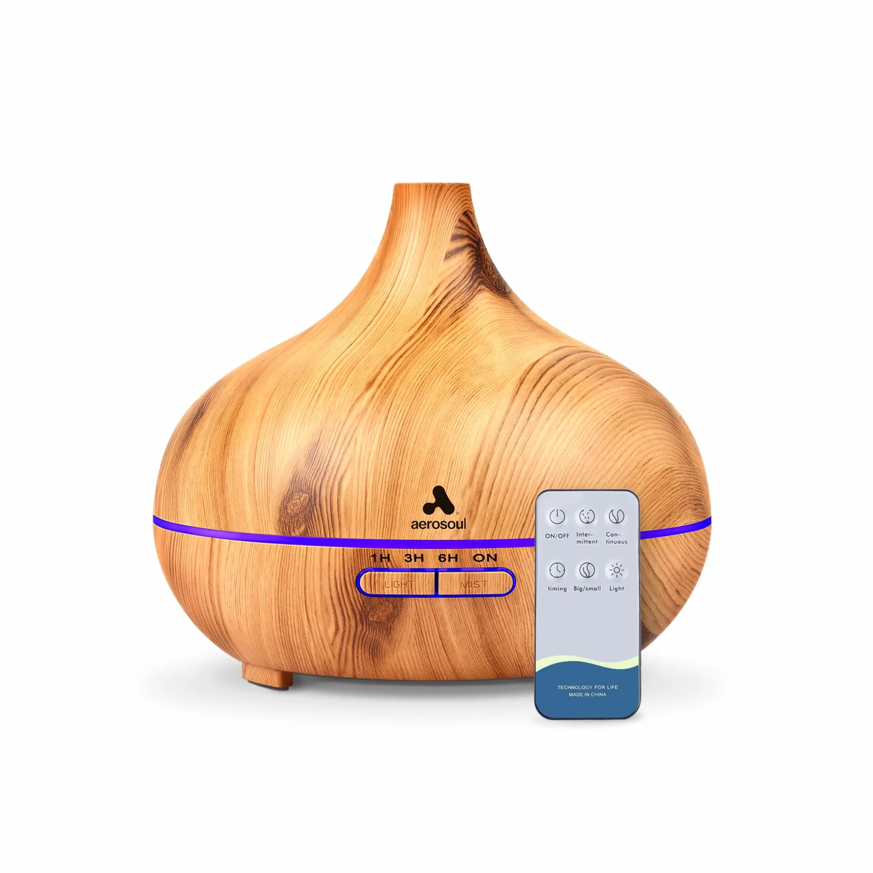 Aerosoul CONE Dyfuzor olejków eterycznych 500ml ultradźwiękowy aromaterapia 23dB 10h mgła 4 timery regulowana mgła 14 LED