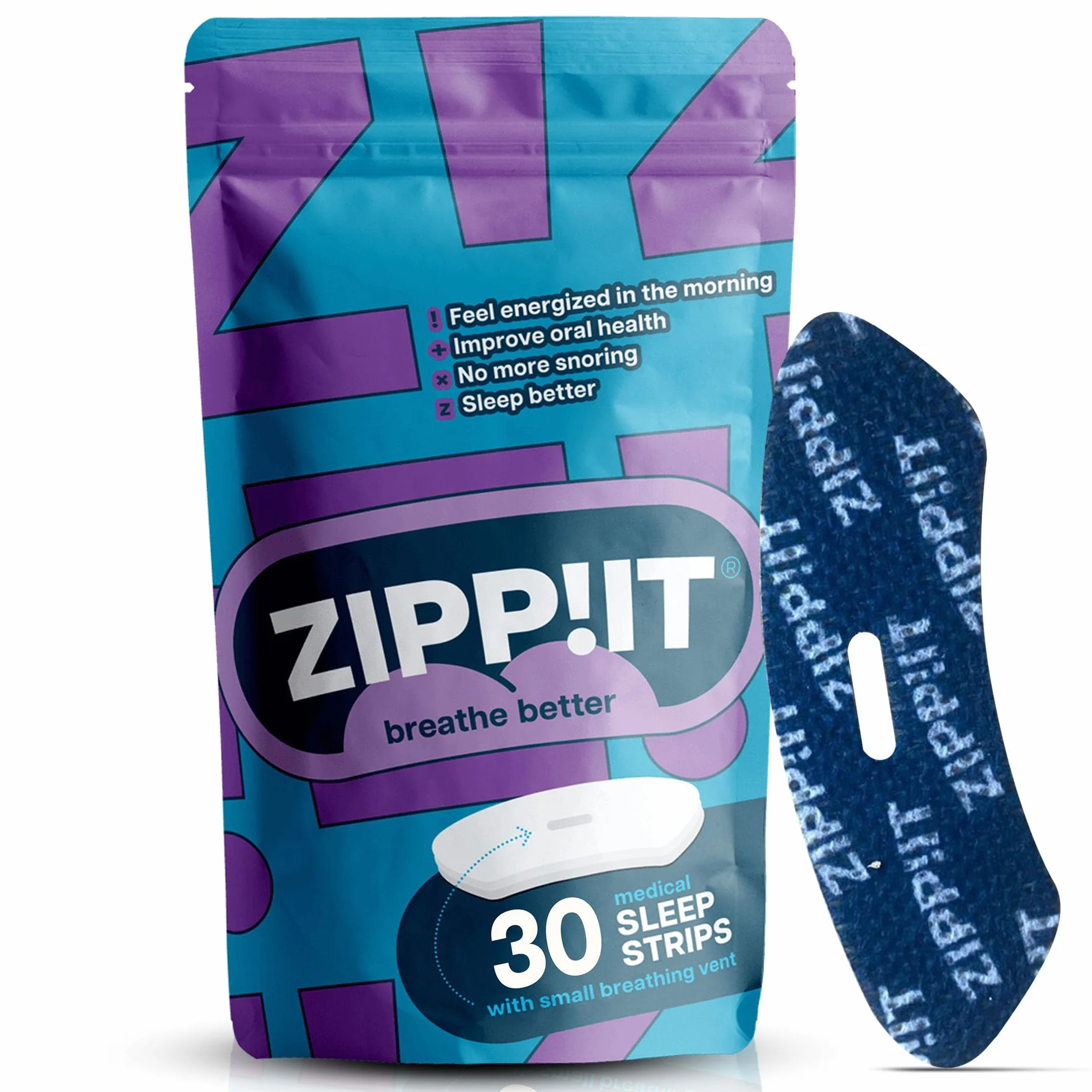 Zippit Taśma na usta do spania 30 sztuk plastry na chrapanie