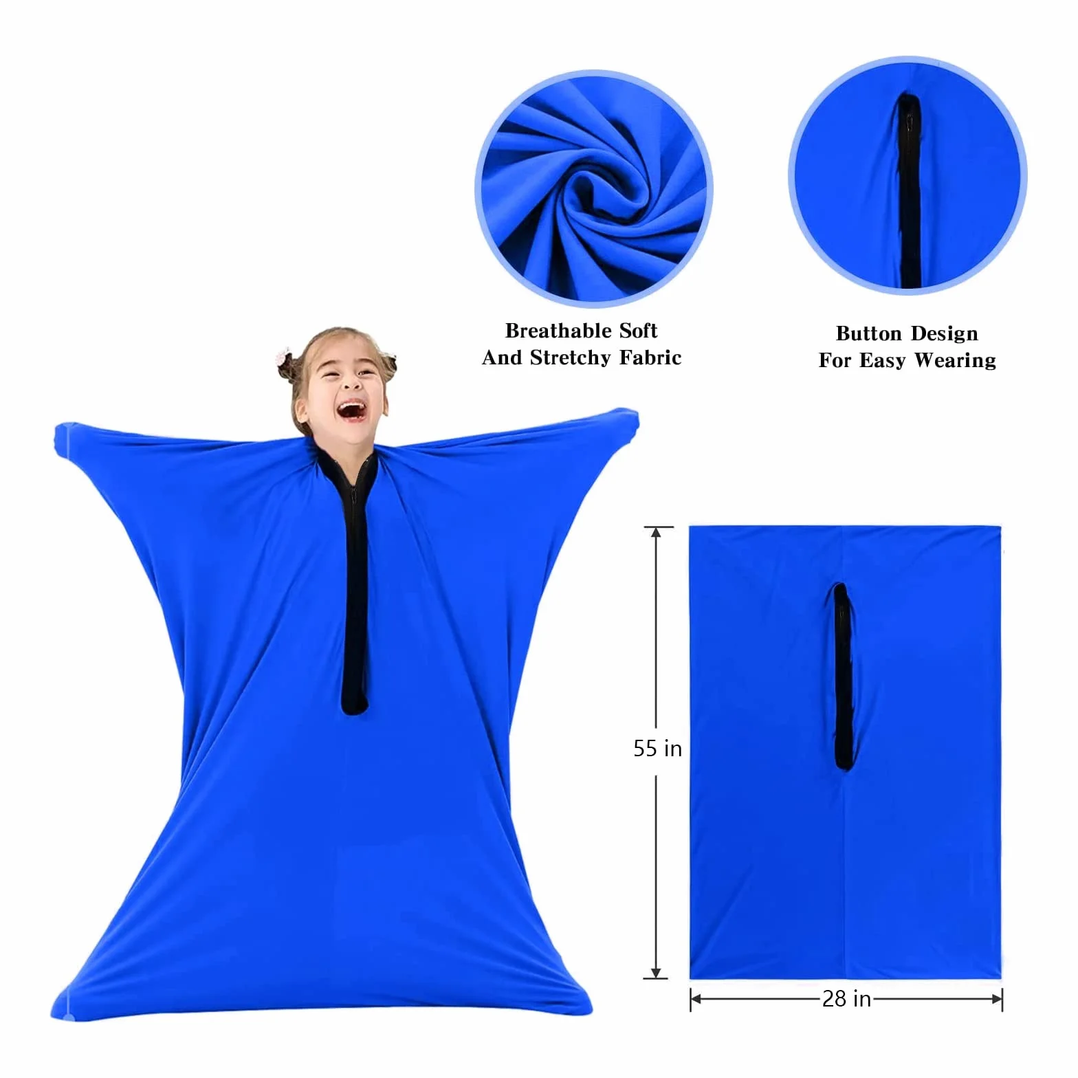Sensoryczne skarpety na ciało dla dzieci 140x71 cm rozciągliwe łagodzące stres autyzm lęki 140-160 cm