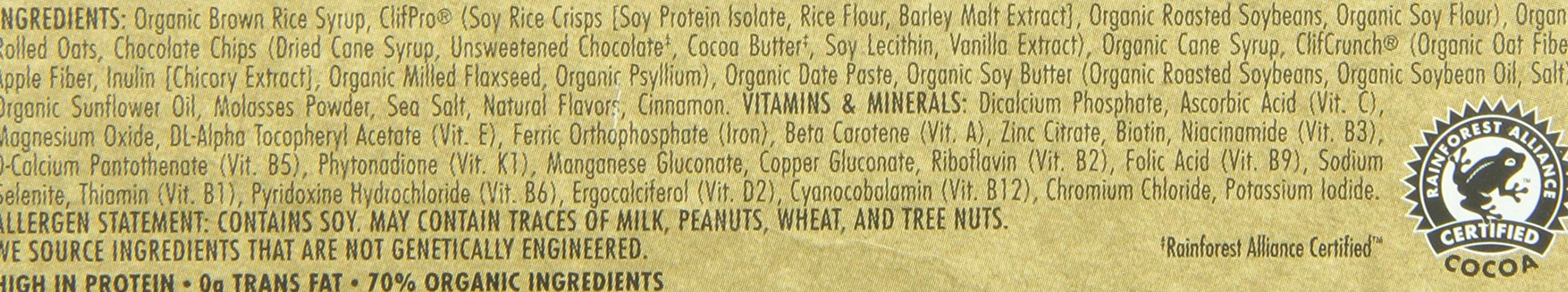 Clif Bar Baton energetyczny Chocolate Chip, 12 x 68 g