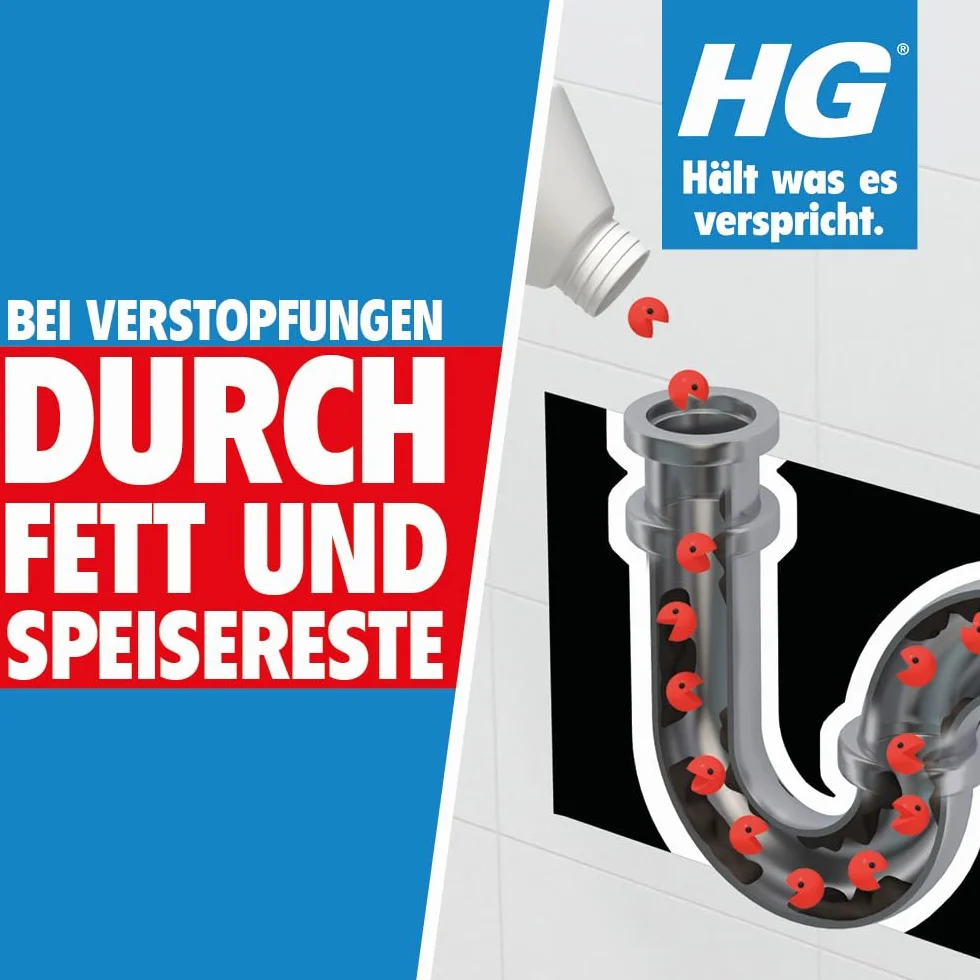 HG Kuchchen zestaw 2 sztuk (2 x 1 l) – naturalny środek do czyszczenia odpływów – do kuchni – profesjonalna formuła enzymów