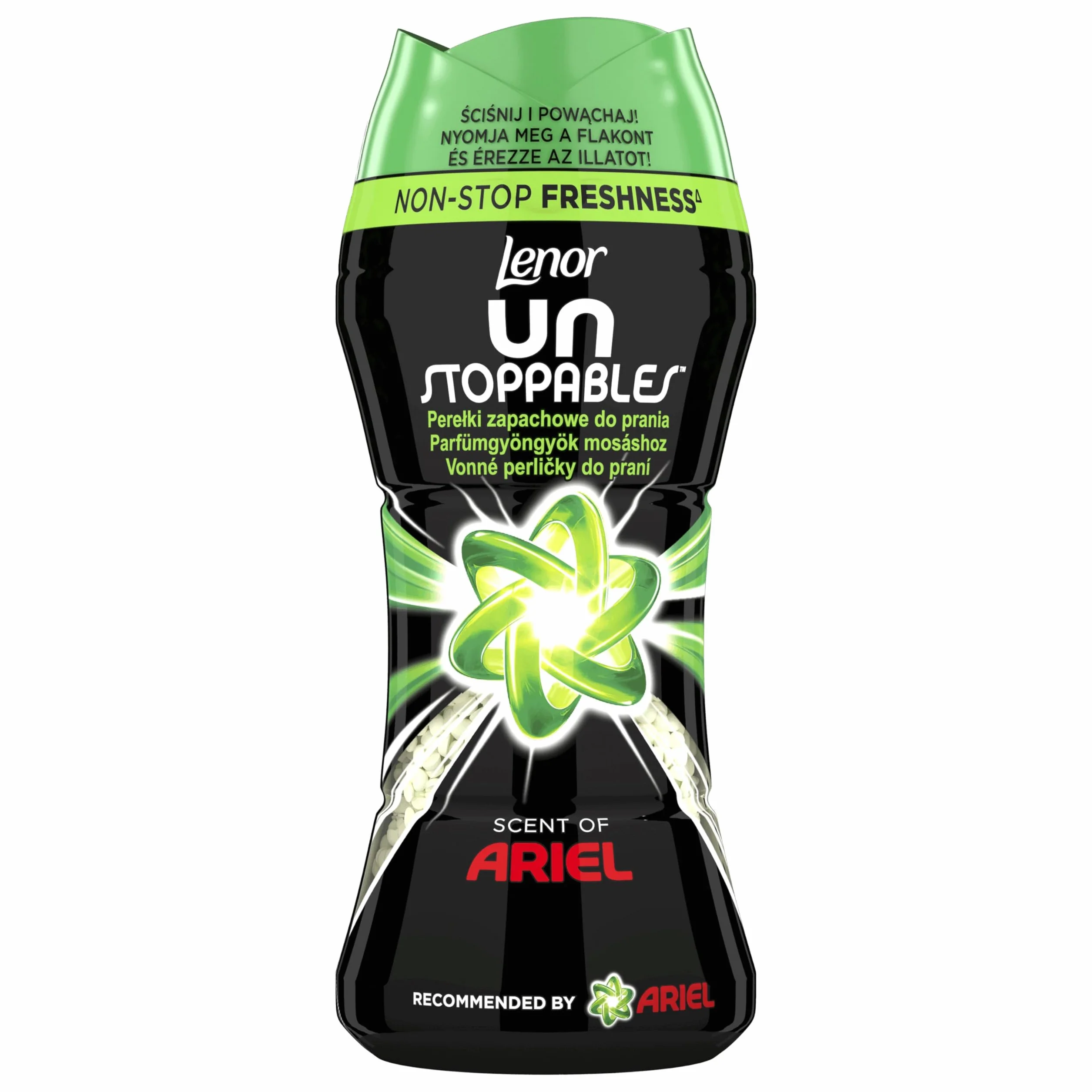 Lenor Unstoppables Scent of Ariel Wzmacniacz zapachu stosowany podczas prania 210 g, zapewnia wyjątkową czystość oraz intensywną świeżość aż do następnego prania