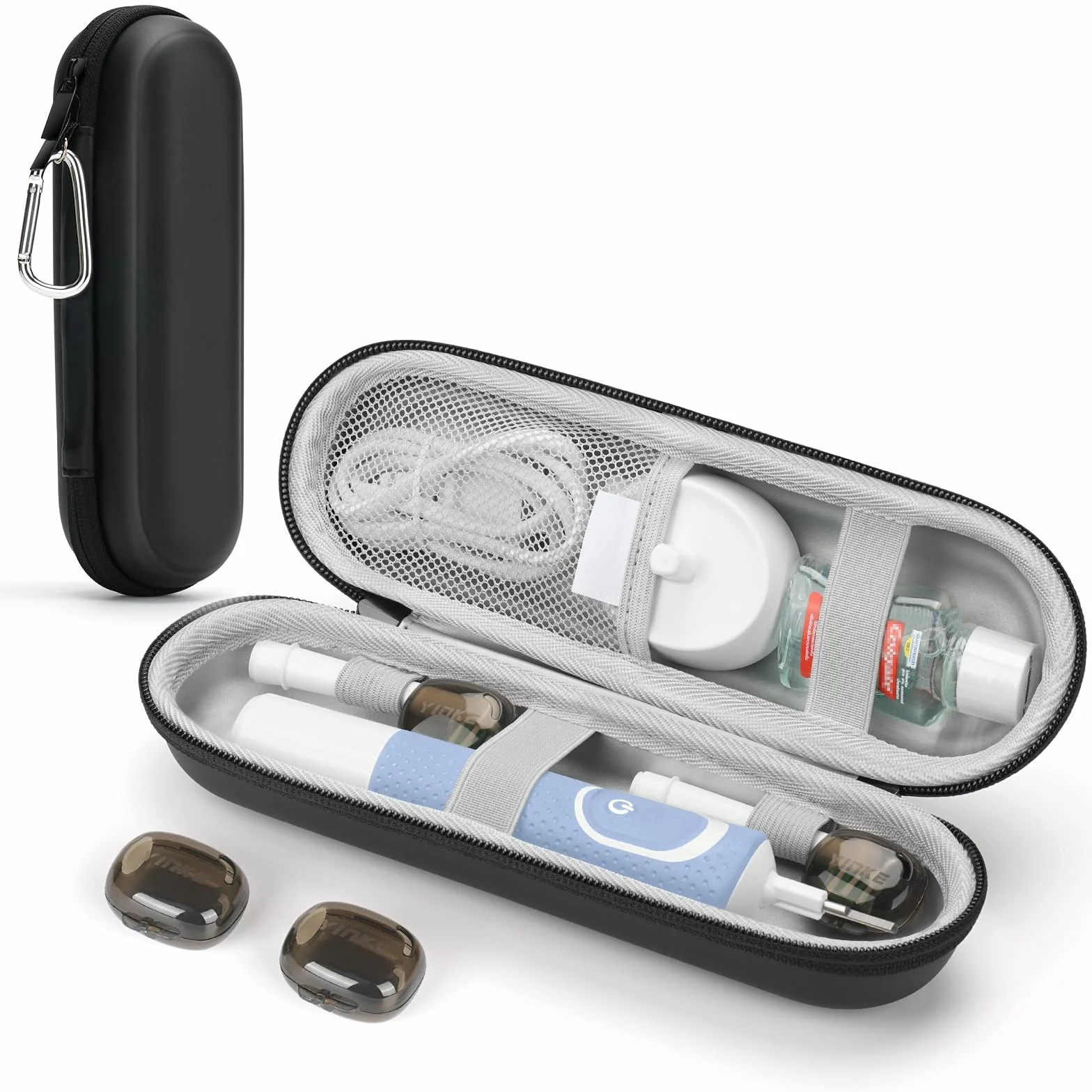 Etui na elektryczną szczoteczkę do zębów Oral B/Philips Sonicare, etui podróżne, czarny