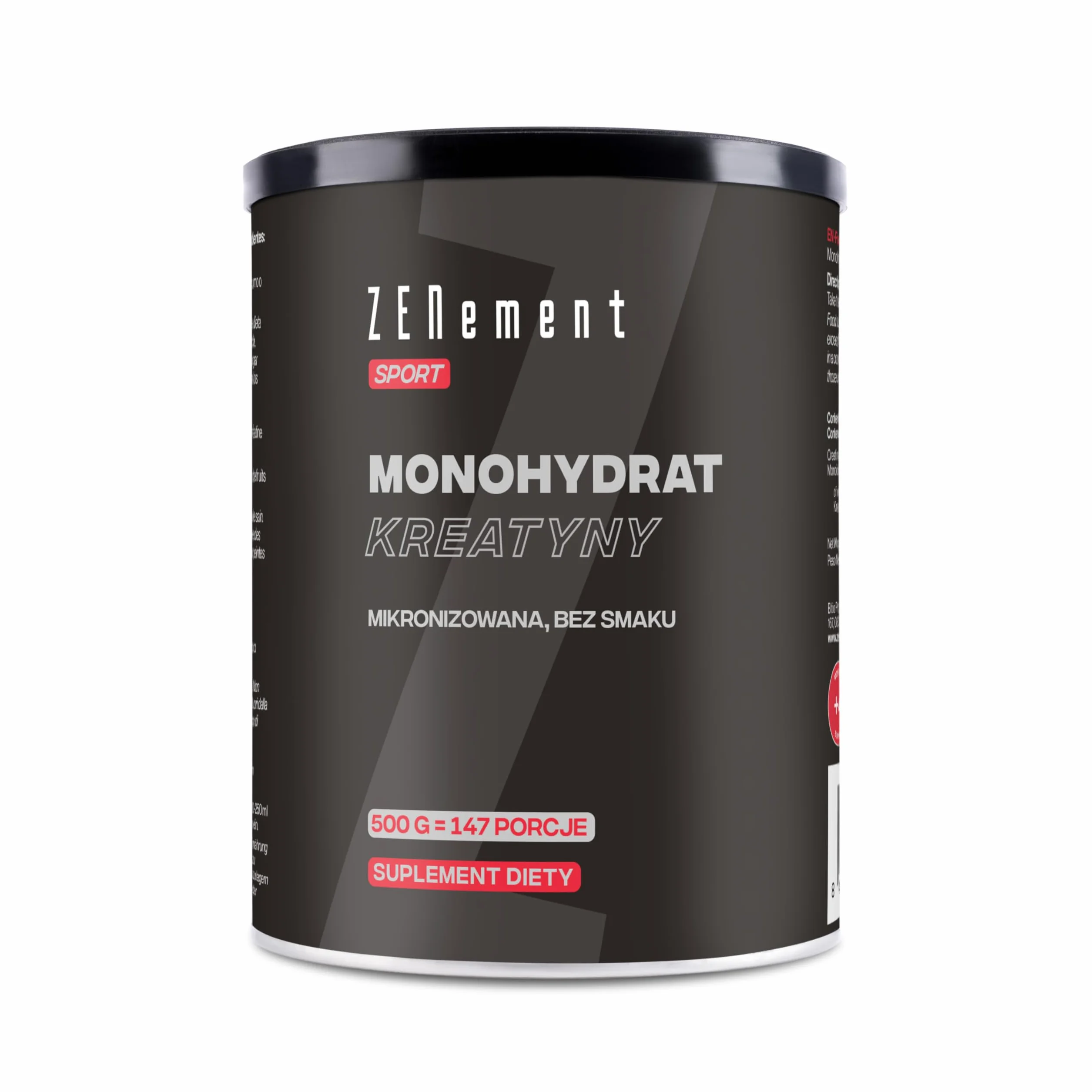 Monohydrat kreatyny w proszku 500 g – jakość mikronizowana – optymalnie dozowany – czysta kreatyna bez dodatków – monohydrat kreatyny 100% wegański – na 147 dni