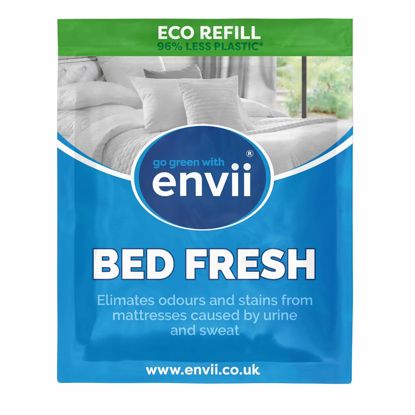 envii Bed Fresh - środek do czyszczenia materaca i dezodoryzator - środek do usuwania plam i moczu - odświeżacz do łóżka w sprayu (wkład)