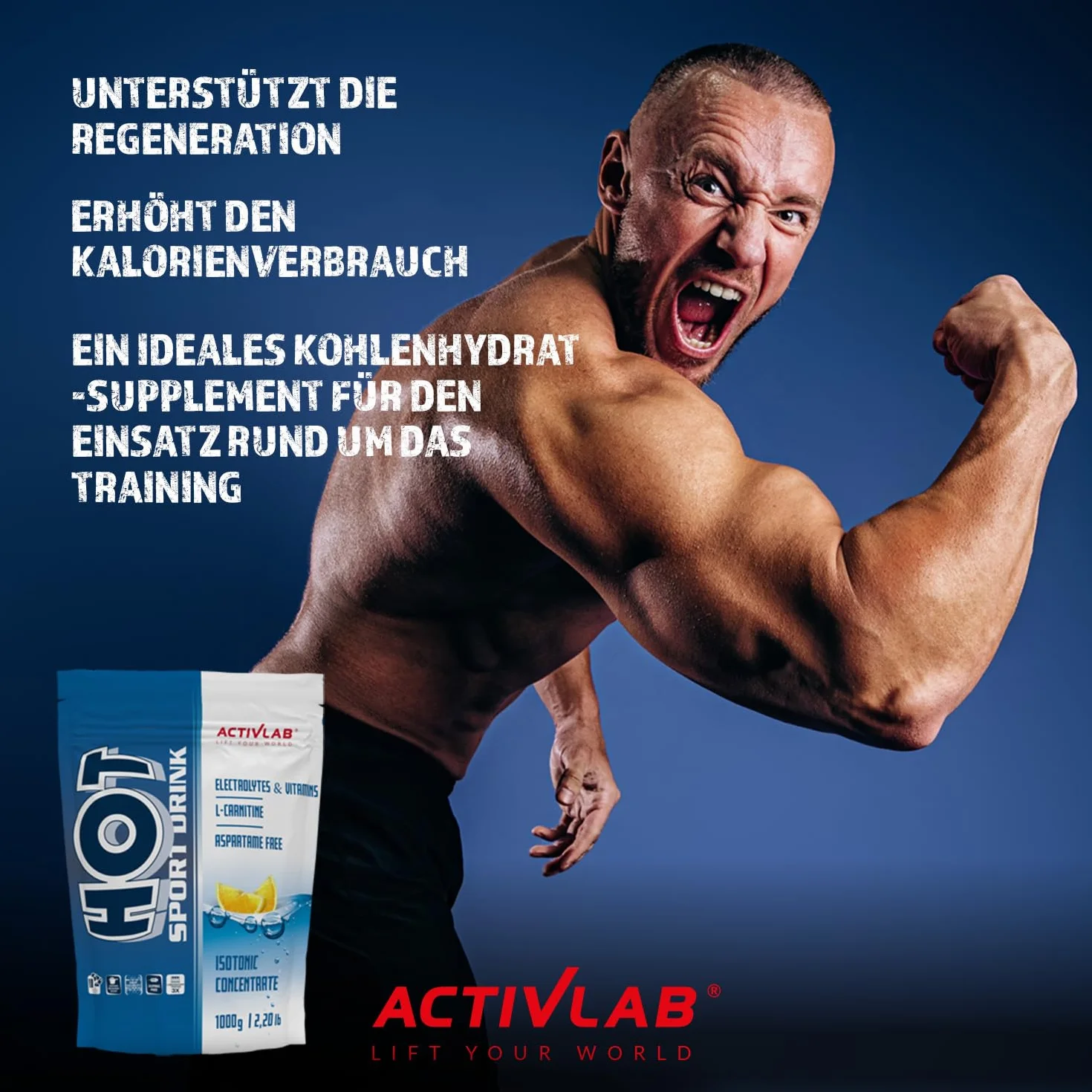 Activlab, Hot Sport napój izotoniczny, cytryna, 1 opakowanie (1 x 1000 g)