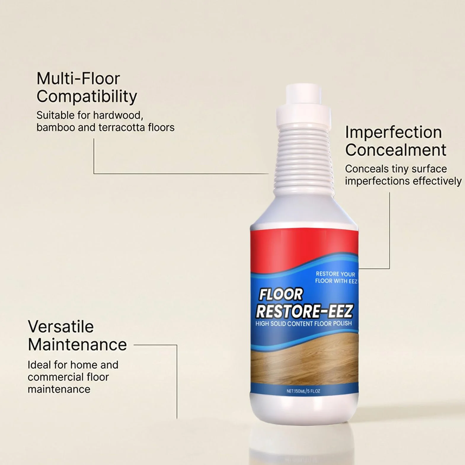 Floor Restore Eez, 2 sztuki, 150 ml, środek do renowacji podłóg, środek do odnawiania podłóg, do domu, mieszkania, salonu, sypialni, kuchni