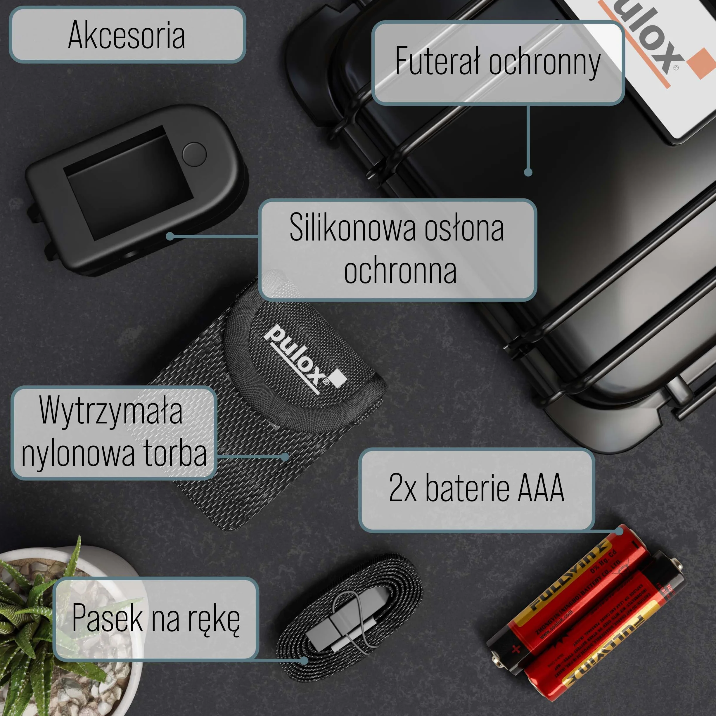 Pulsoksymetr PULOX PO-200 OLED Czarny