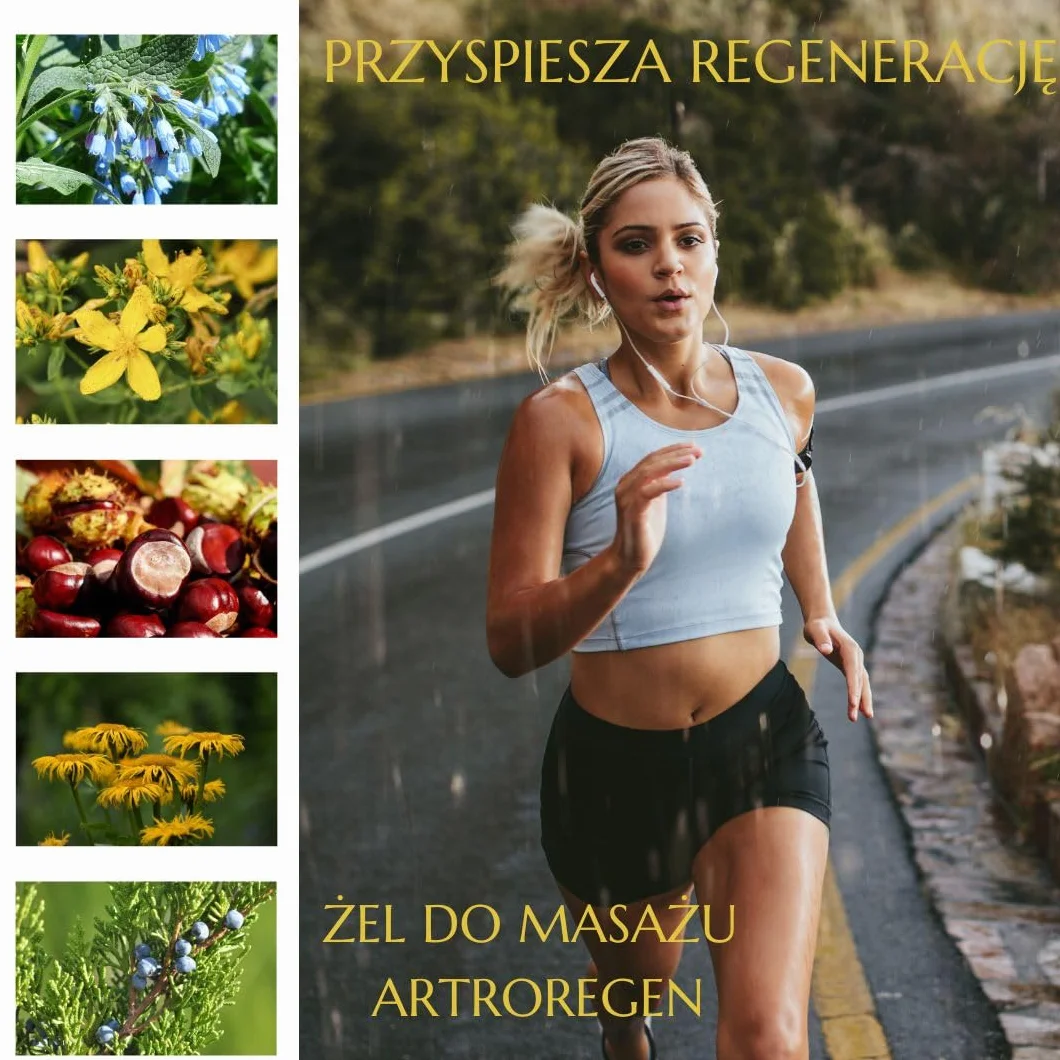 Green idea - Żel Artroregen | Maść na stawy |przyspiesza regenerację po treningu | Bóle stawów i mięśni | żywokost, arnika, kasztanowiec, rozmaryn, eukaliptus, mentol | żel do masażu 250 ml