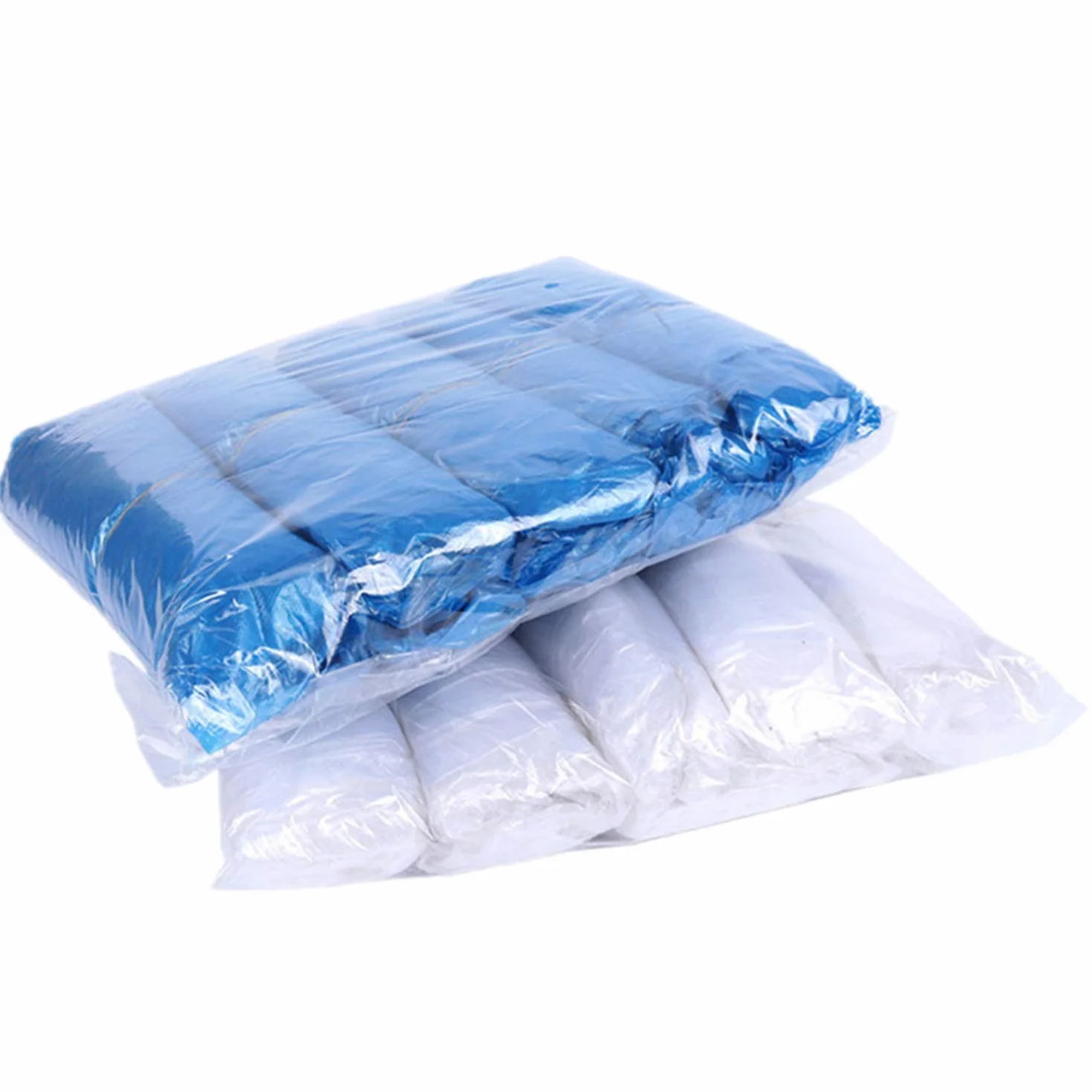 Olgaa 100 sztuk jednorazowych nakładek, niebieski, plastikowy, dorosły, unisex, kobiety, pracujący dorośli, pracownicy służby zdrowia