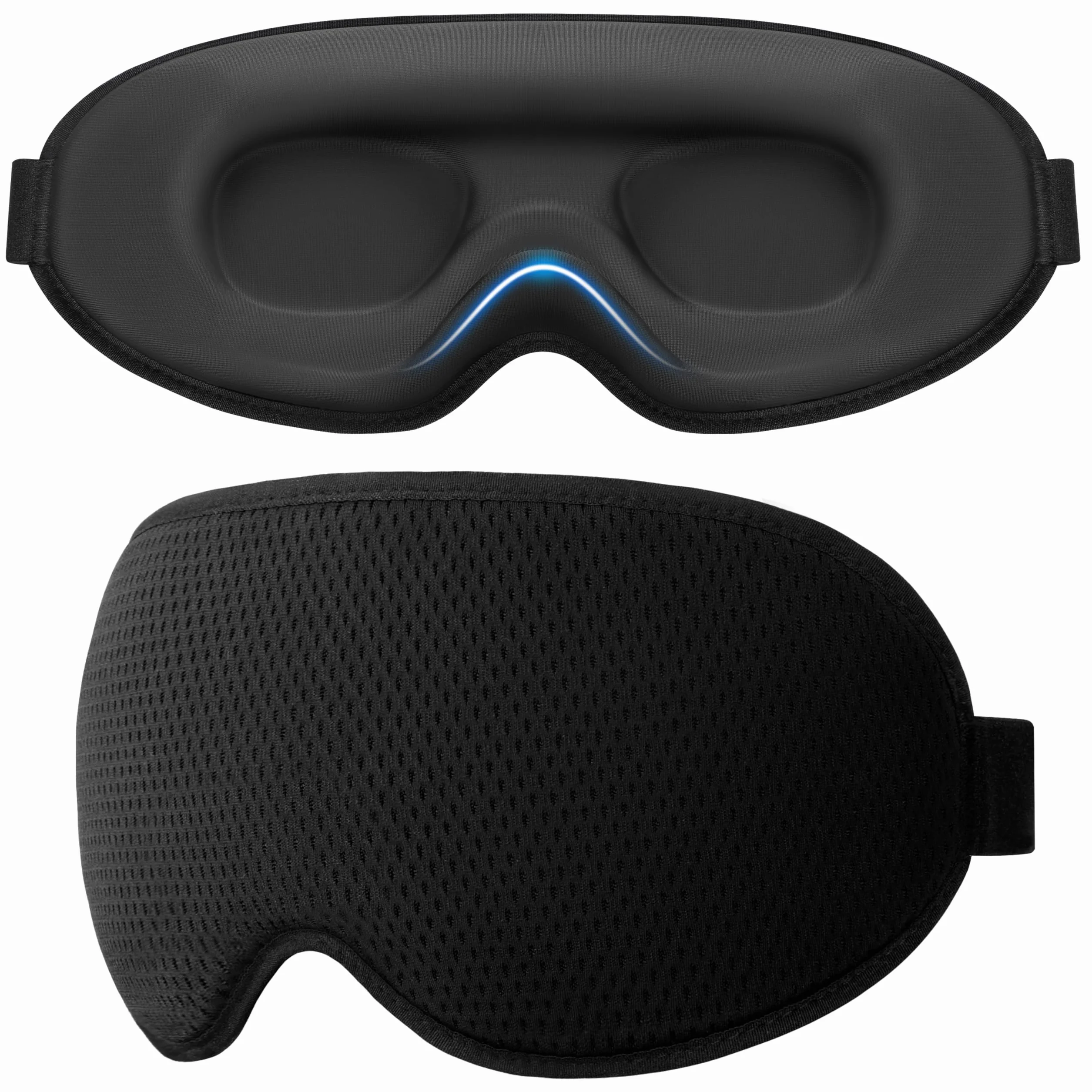 Gritin Maska do Spania 3D z Regulowaną Gumką Ergonomiczna na Oczy