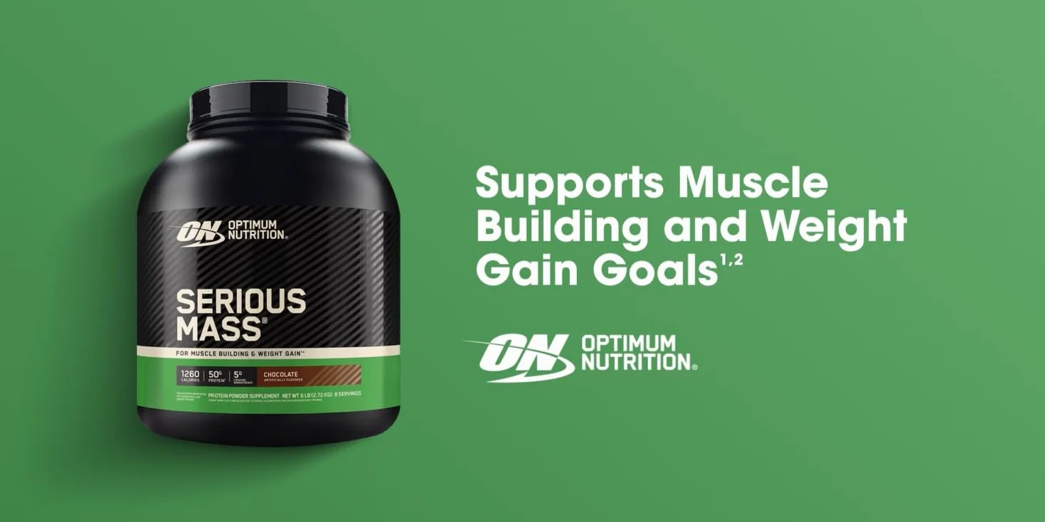Optimum Nutrition Serious Mass Gainer Wysokokaloryczna Odżywka Białkowa Waniliowy 2,73 kg 8 Porcji