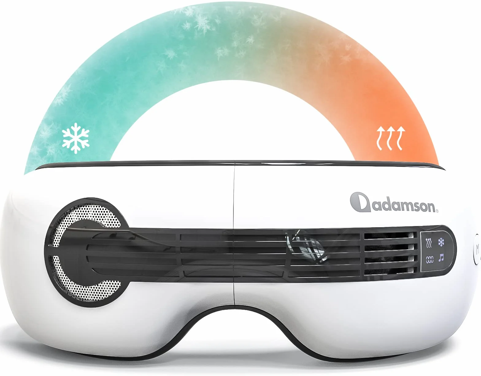 Adamson A80 Zimny i gorący masażer oczu - NOWOŚĆ - Akumulator i Bluetooth - Okulary do masażu oczu do pressoterapii oczu - Łagodzi suche oczy, migreny, cienie pod oczami, poprawia sen