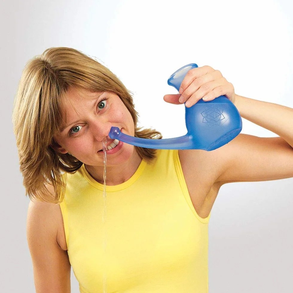 Yoga-Mad Nosebuddy The Ultimate Neti Pot | Pojemność 0,5 l, łyżka pomiarowa w zestawie, lekki i trwały materiał PP, dostępne w 3 kolorach