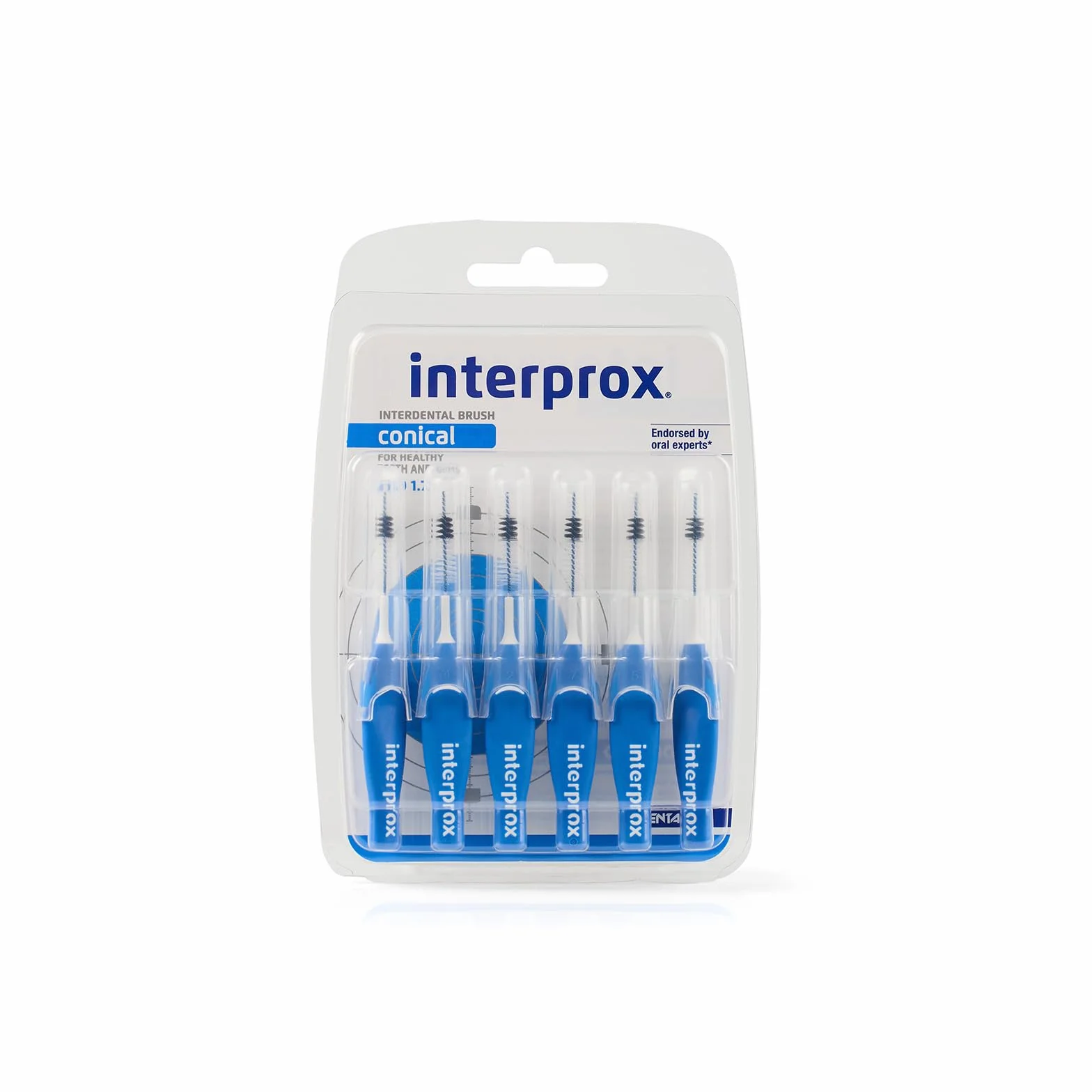 Interprox 4G szczotki wewnętrzne niebieskie Conical 6 sztuk w opakowaniu