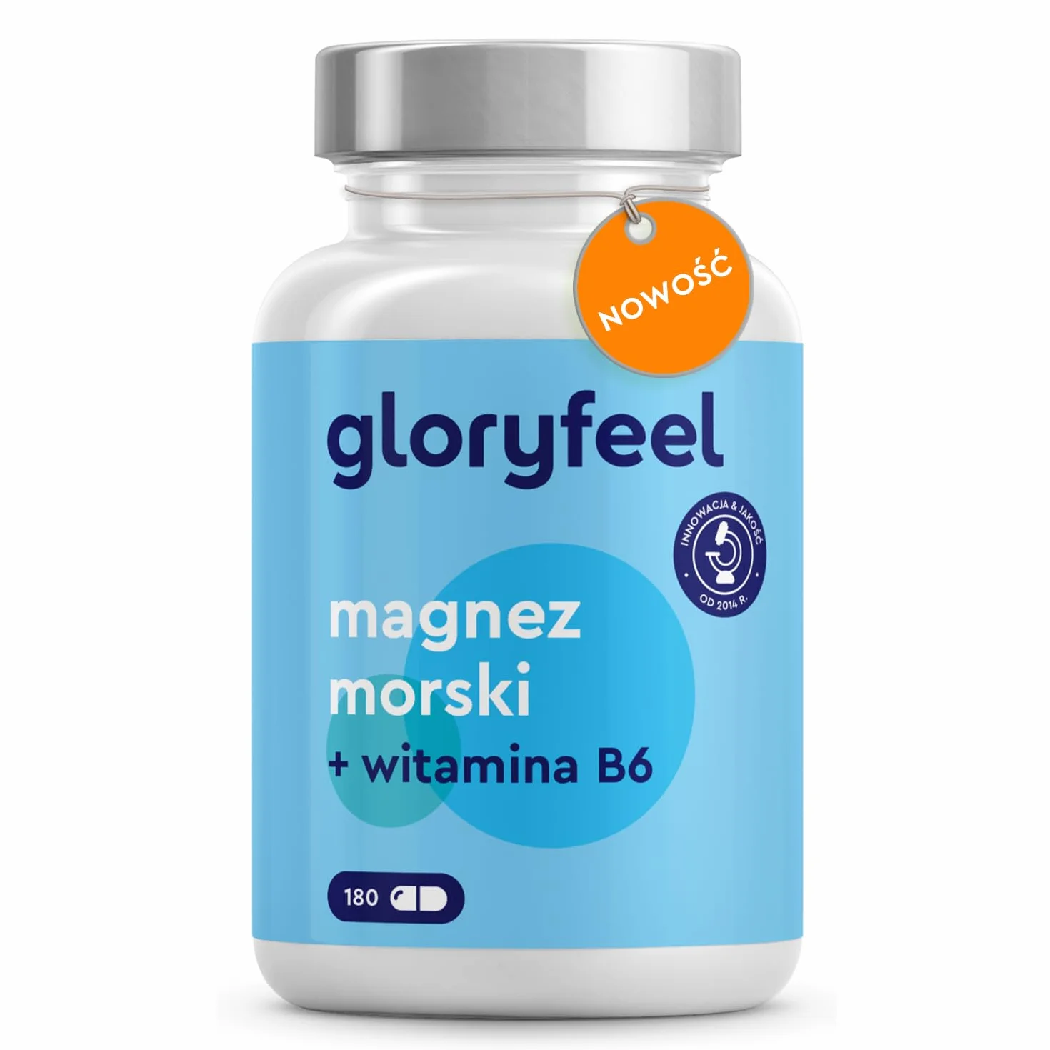 Morski Magnez Czysty Magnez z Soli Morskiej z Witaminą B6 Wegański