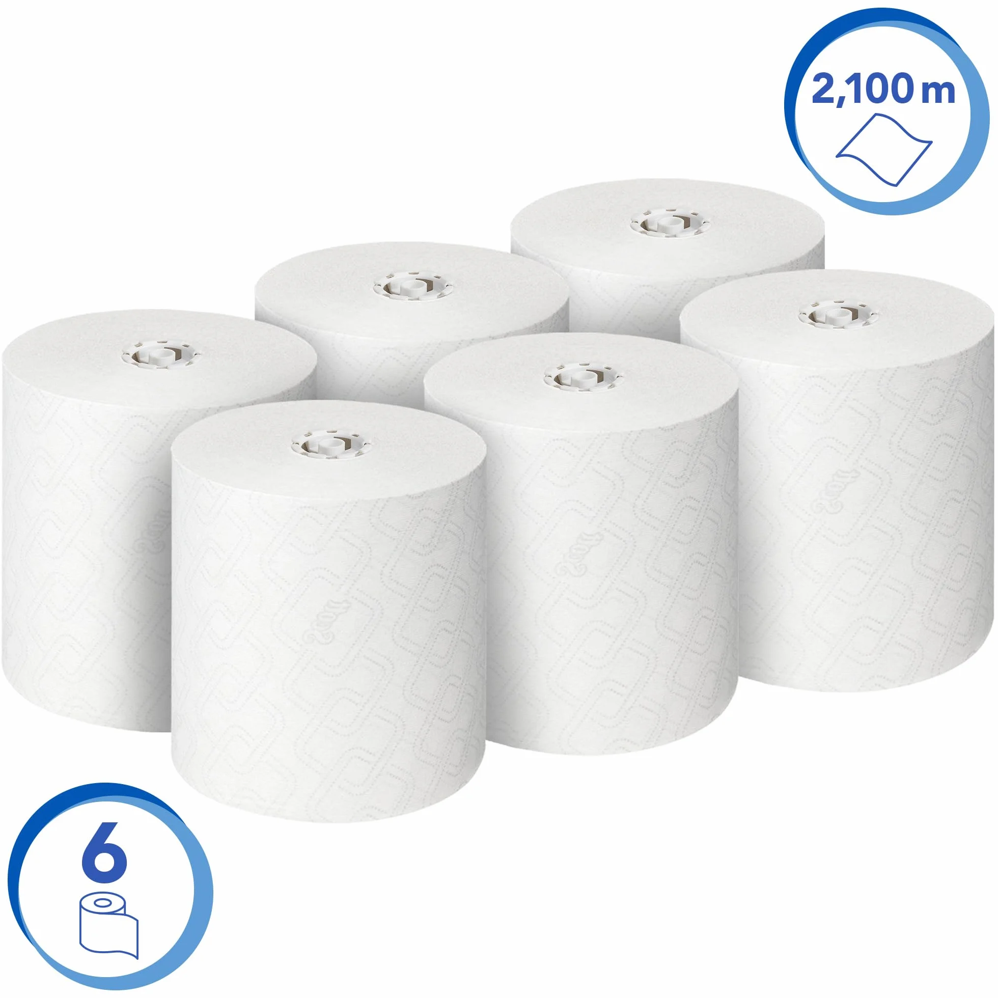 Scott Essential Ręczniki Papierowe w Rolce 6691 6 Rolek 350 m 2100 m Białe